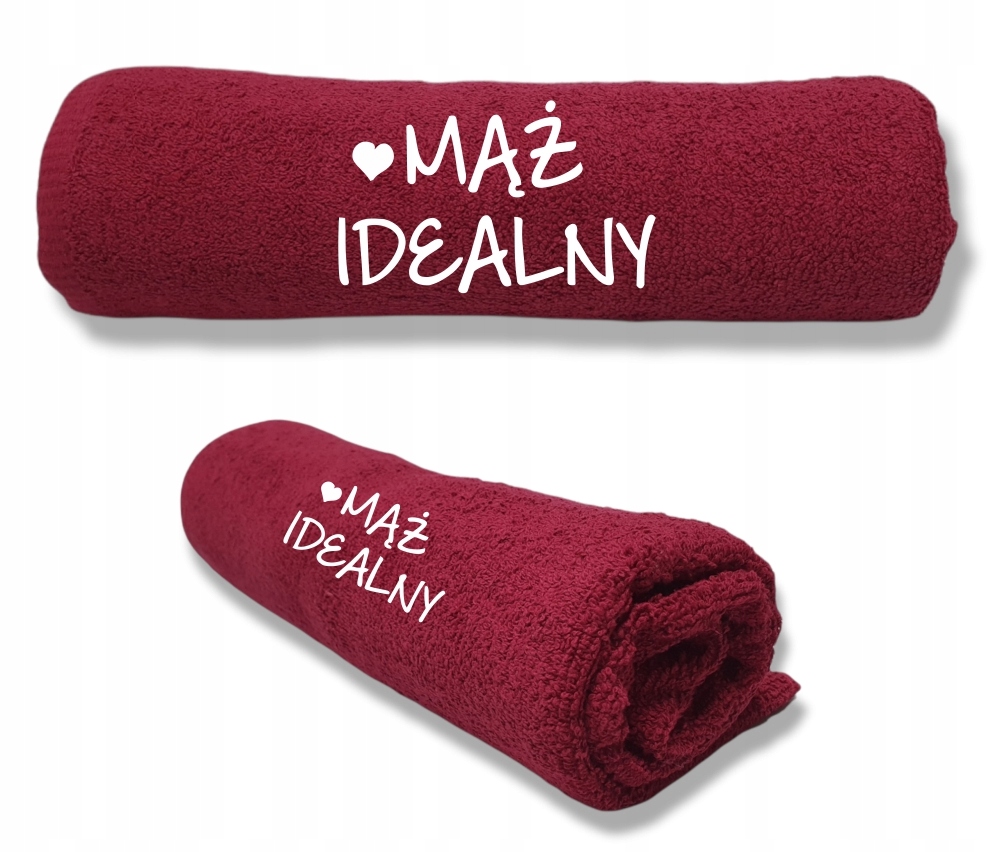 Duże Ręczniki z Twoim haftem MĄŻ IDEALNY DLA MĘŻA