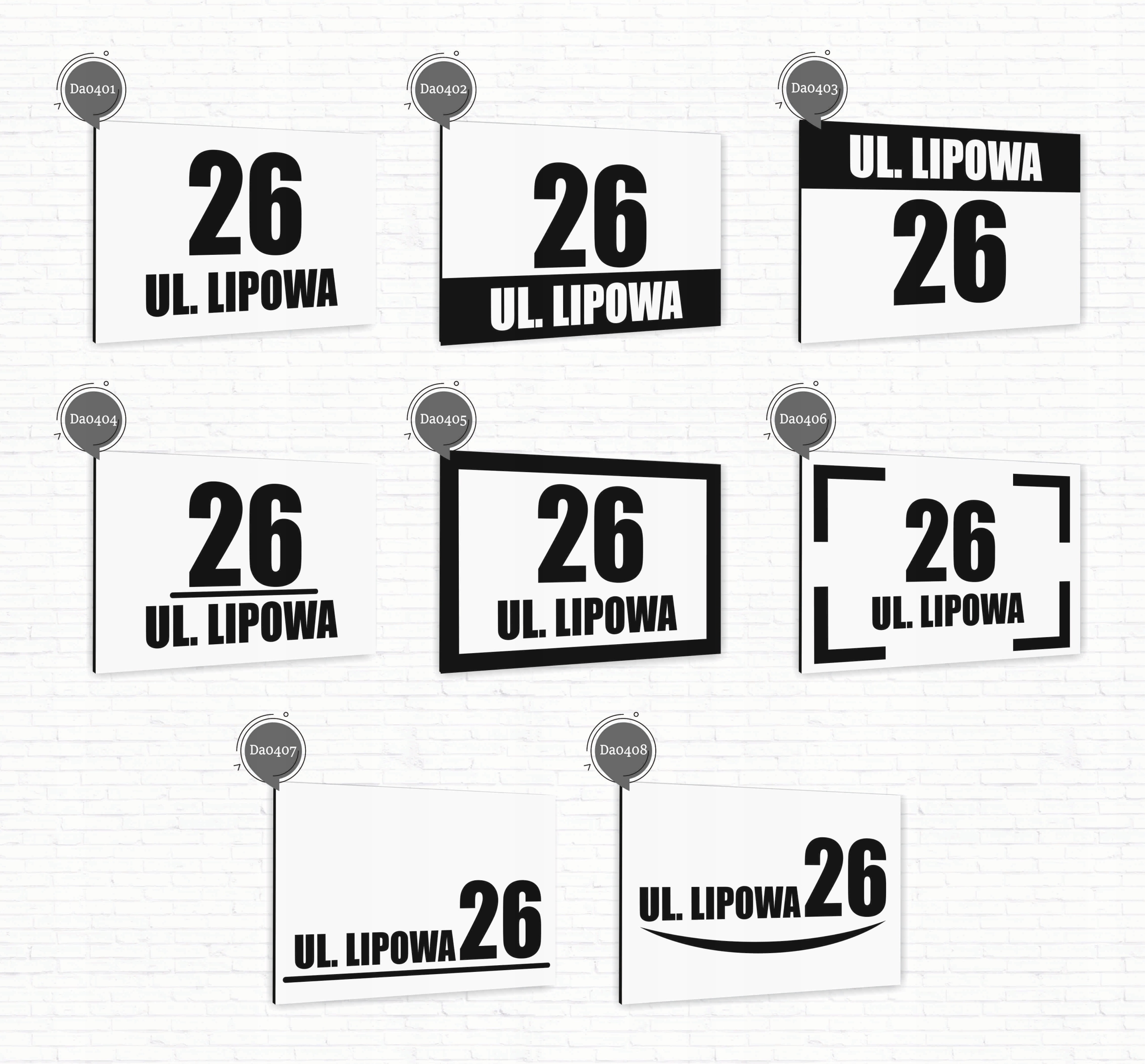 Tabliczka Tablica ADRESOWA ANTRACYT DIBOND 30x20 numer domu ul. dużo wzorów