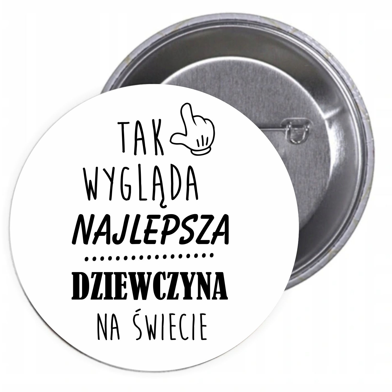 Przypinki buttony 8 marca najlepsza dziewczyna hit