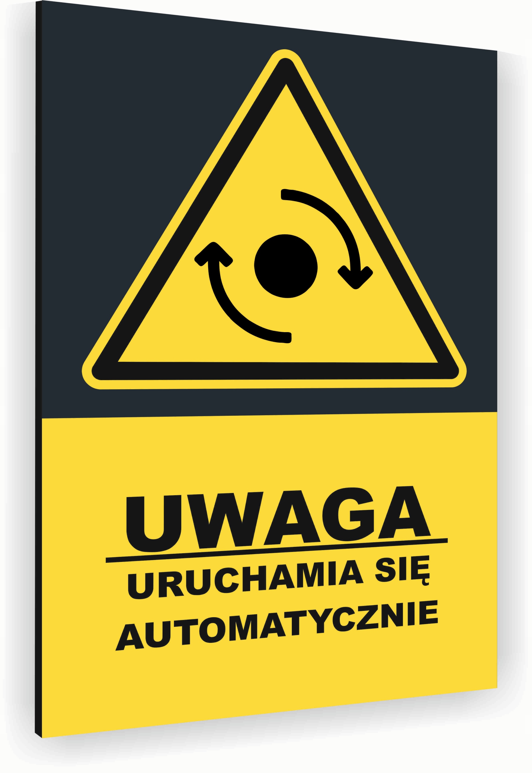 Tabliczka znak informacyjny 30x20 Antracyt URUCHAMIANIE AUTOMATYCZNE Dibond