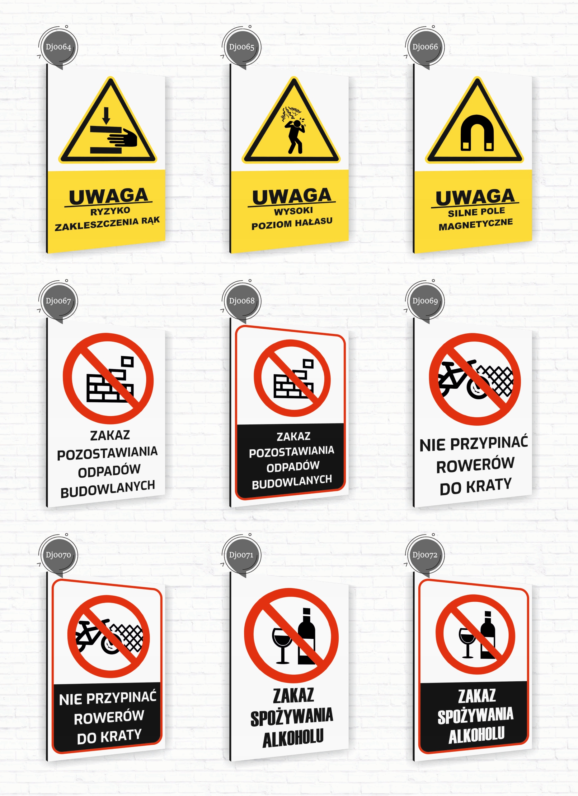 Tabliczka znak informacyjny 30x20 Biała WODOROTLENEK SODU Dibond NADRUK UV