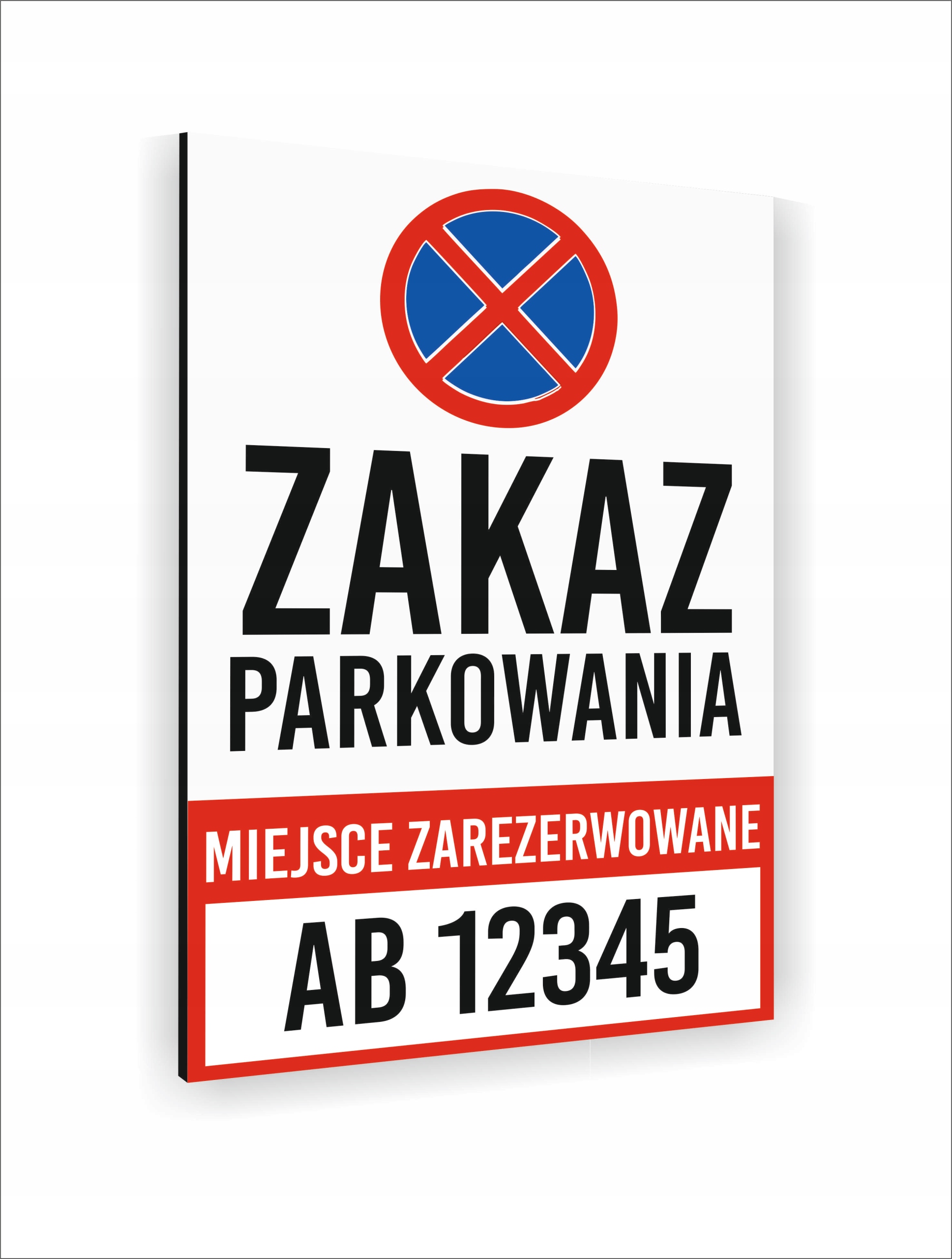 Tabliczka znak informacyjny dibond nadruk UV 30x20 ZAKAZ PARKOWANIA