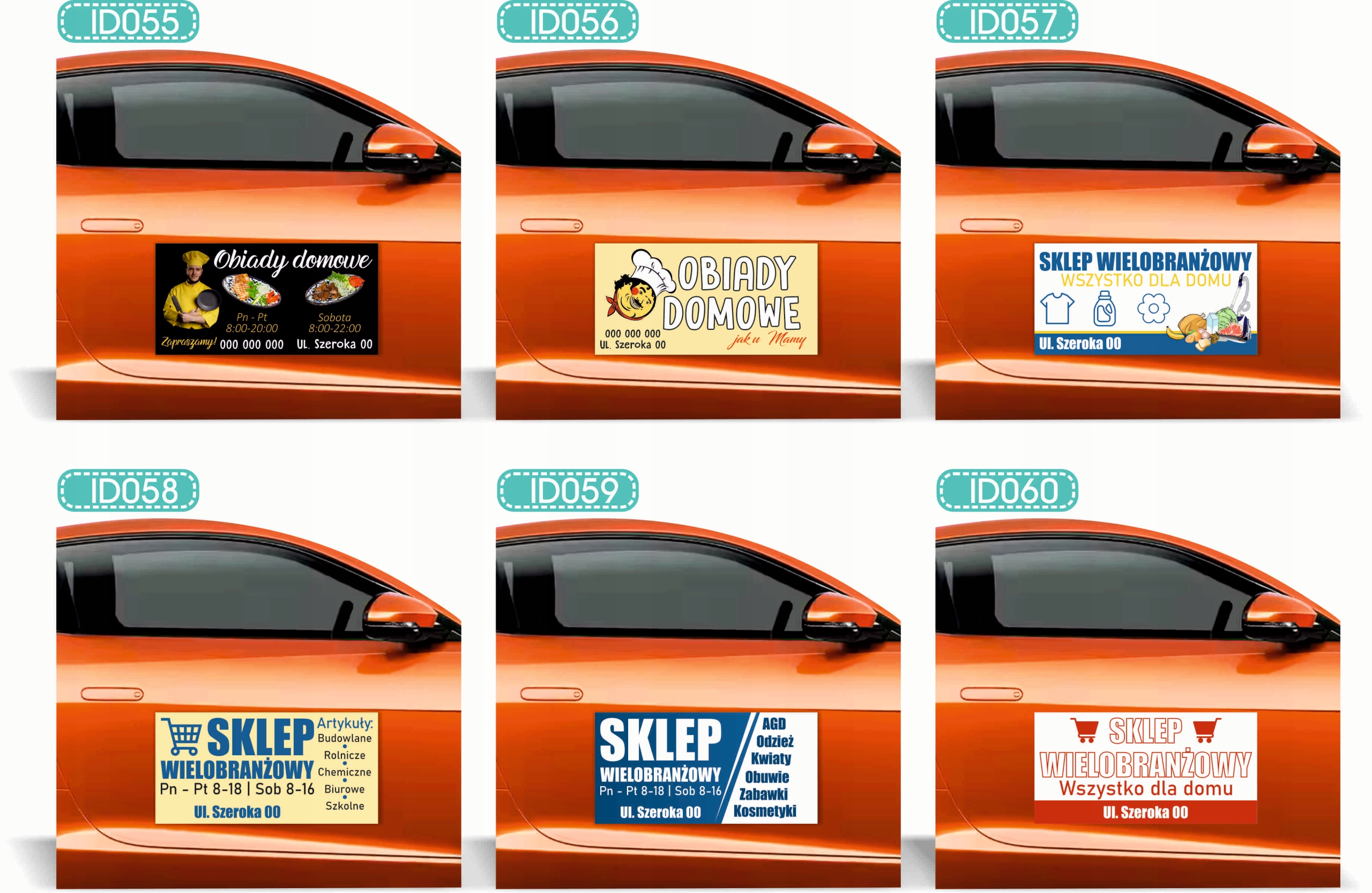 Magnes na samochód reklama magnetyczna 60x30 APARTAMENTY DO WYNAJĘCIA