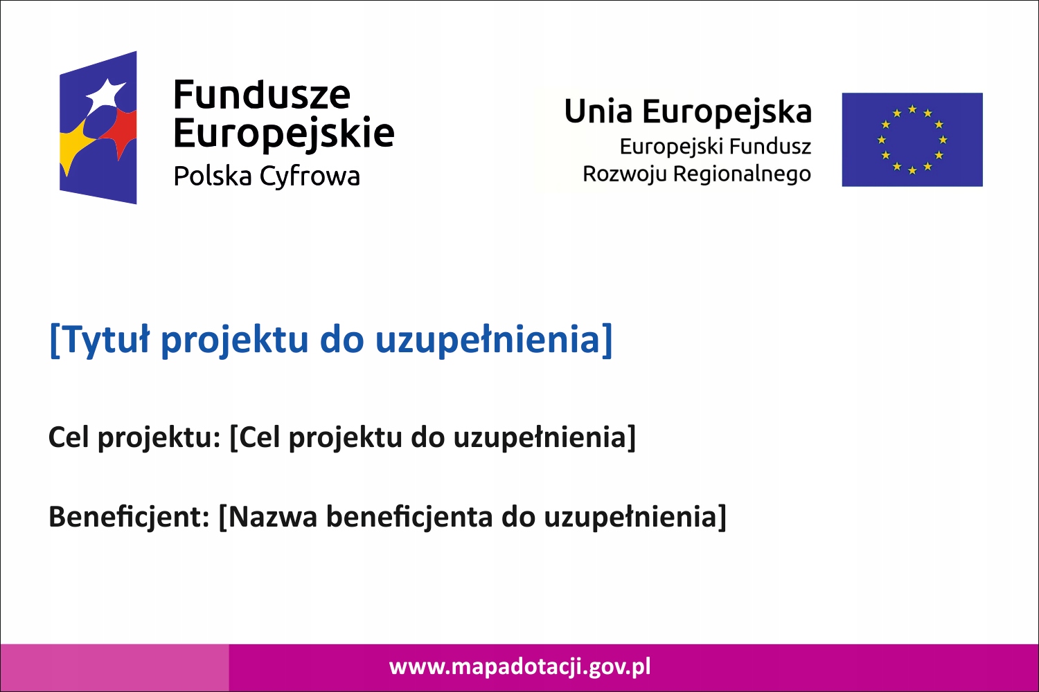 Krajowy Plan Odbudowy KPO TABLICA PCV A3 unijna