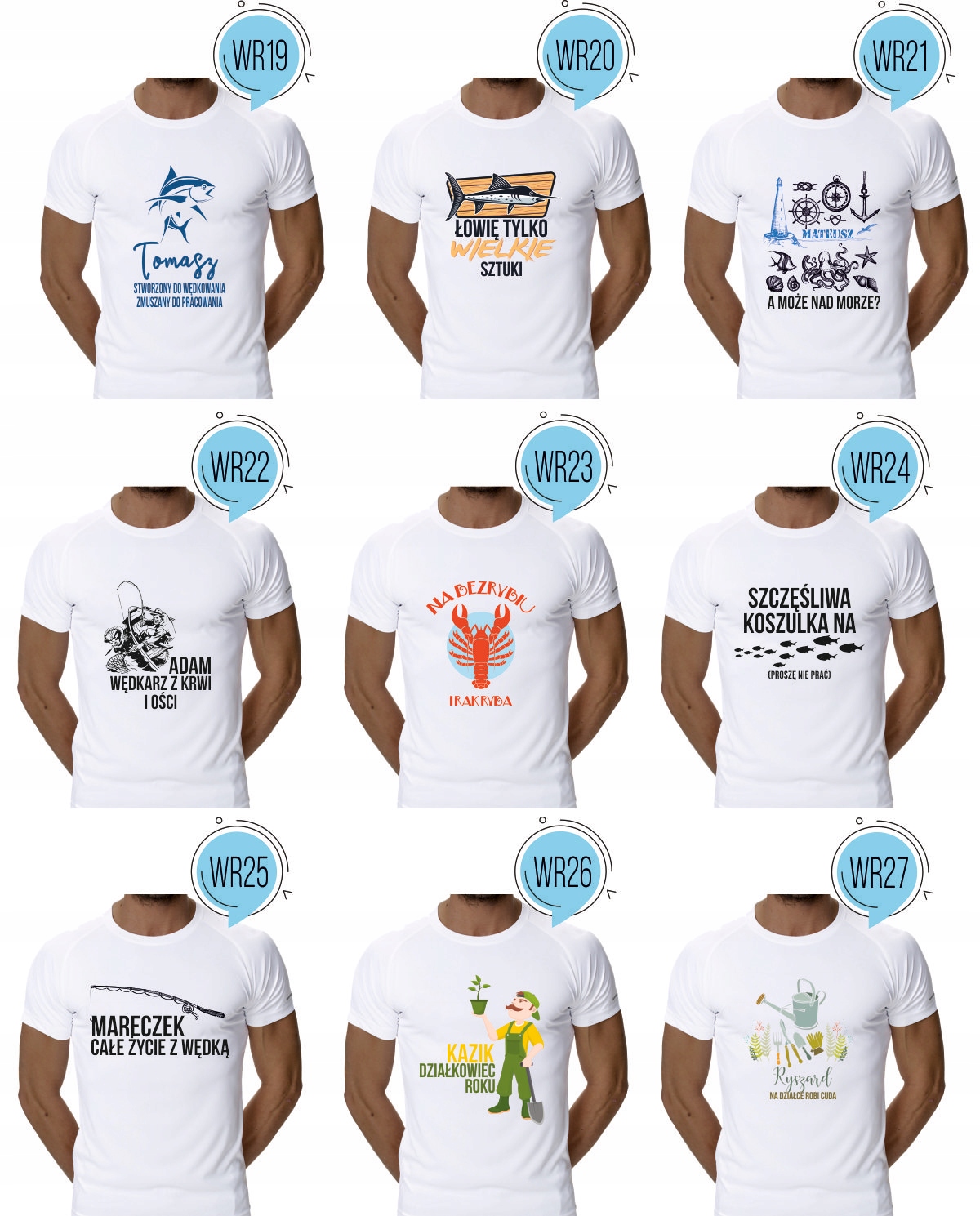 Koszulka z nadrukiem DLA WĘDKARZA na ryby hobby