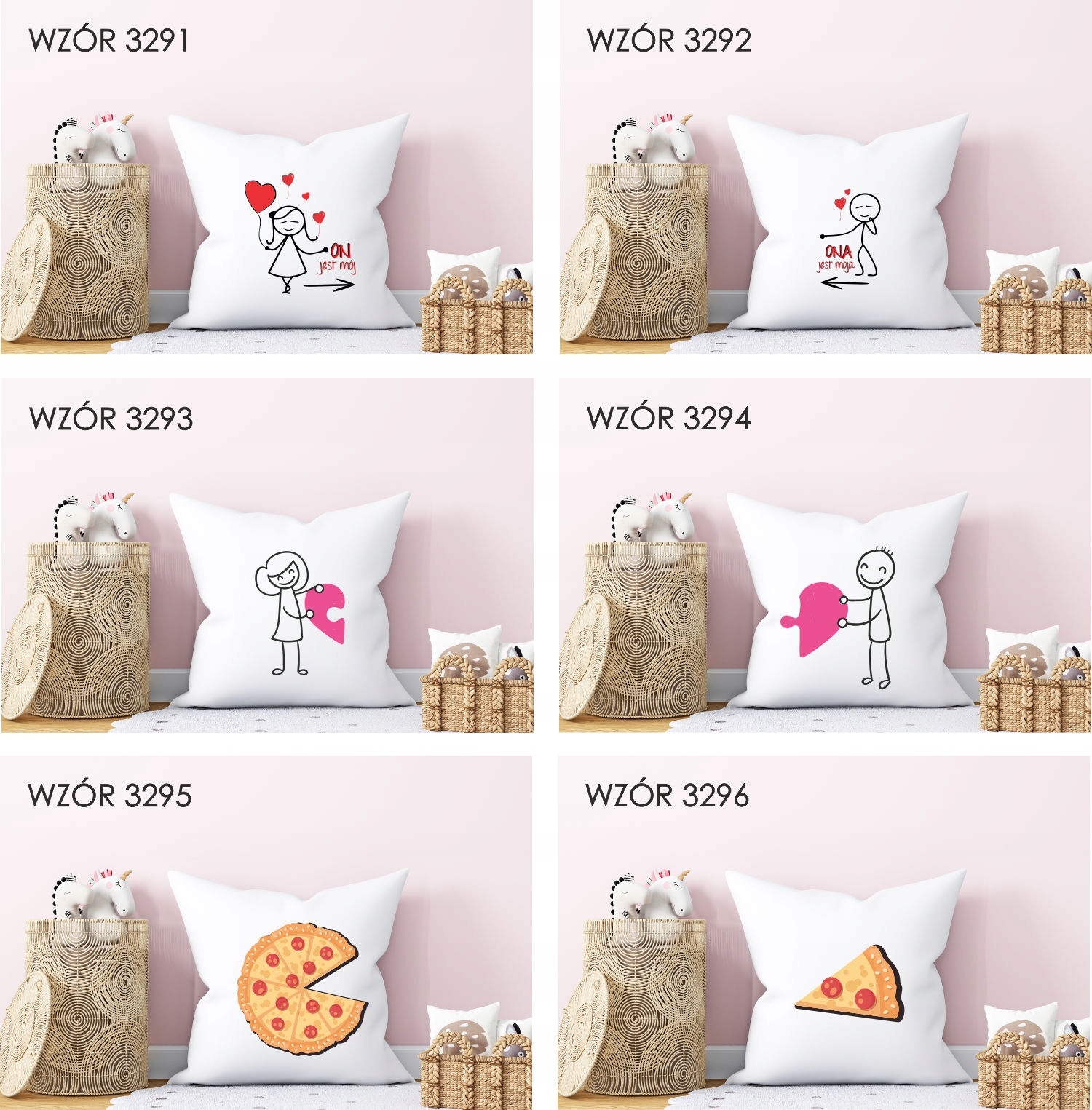 Poduszka z nadrukiem PREZENT na WALENTYNKI LOVE