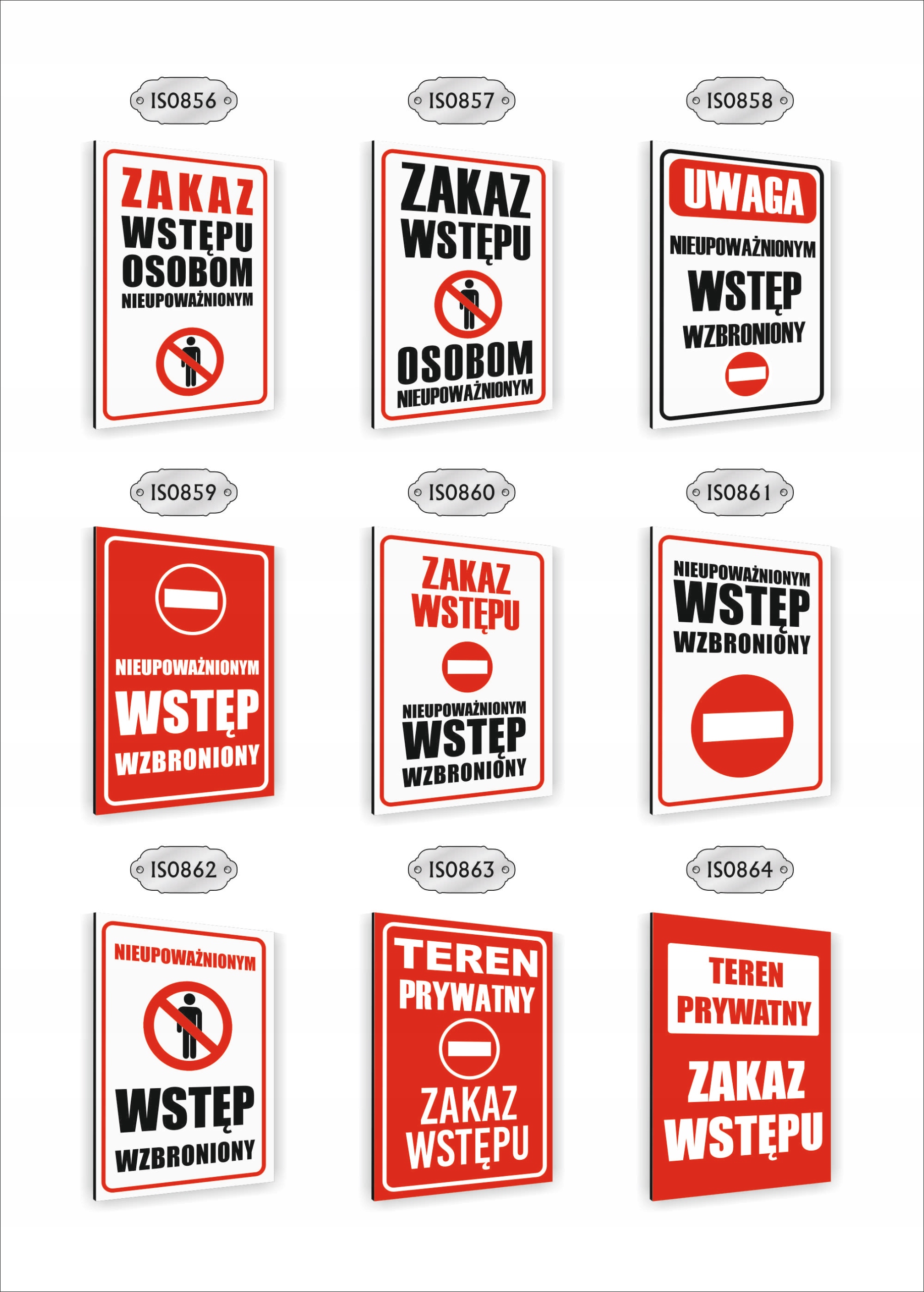 Tabliczka znak informacyjny dibond nadruk UV 30x20 ZAKAZ PARKOWANIA