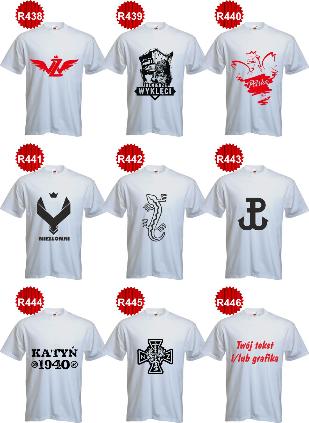 Koszulki PATRIOTYCZNE T-shirt ŻOŁNIERZE WYKLĘCI