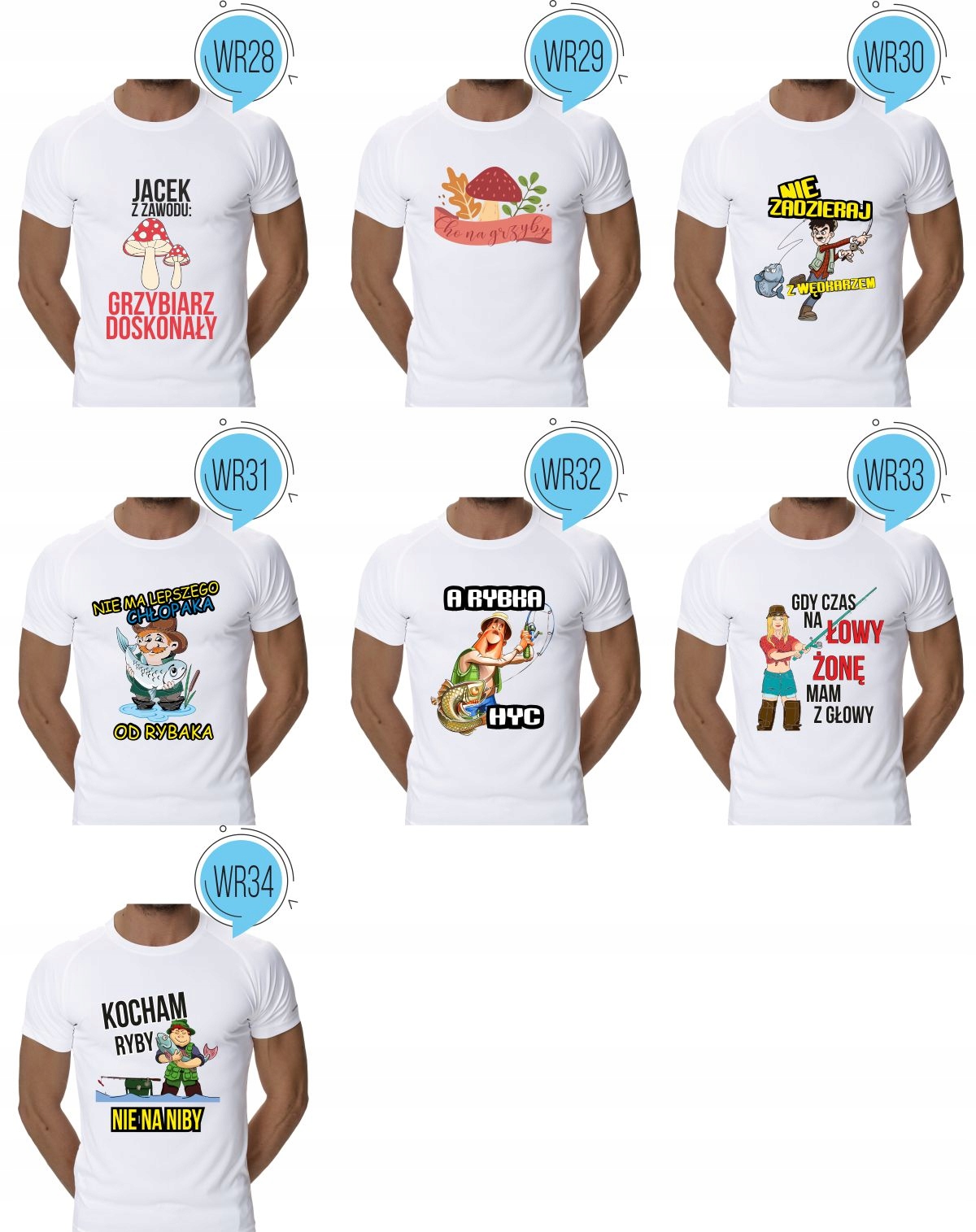 Koszulka z nadrukiem DLA WĘDKARZA na ryby hobby