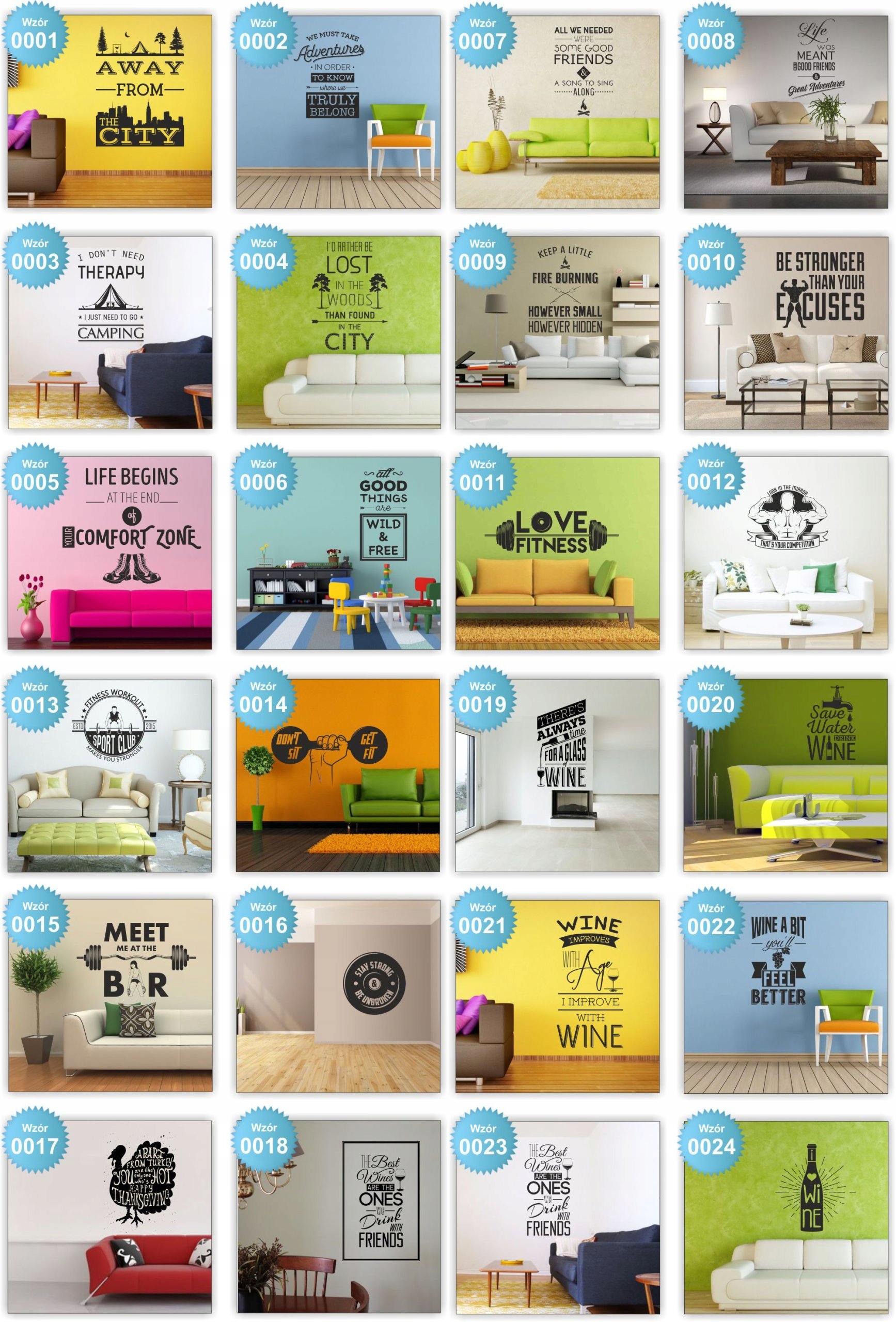 Napisy ścienne cytaty NAKLEJKA samoprzylepne