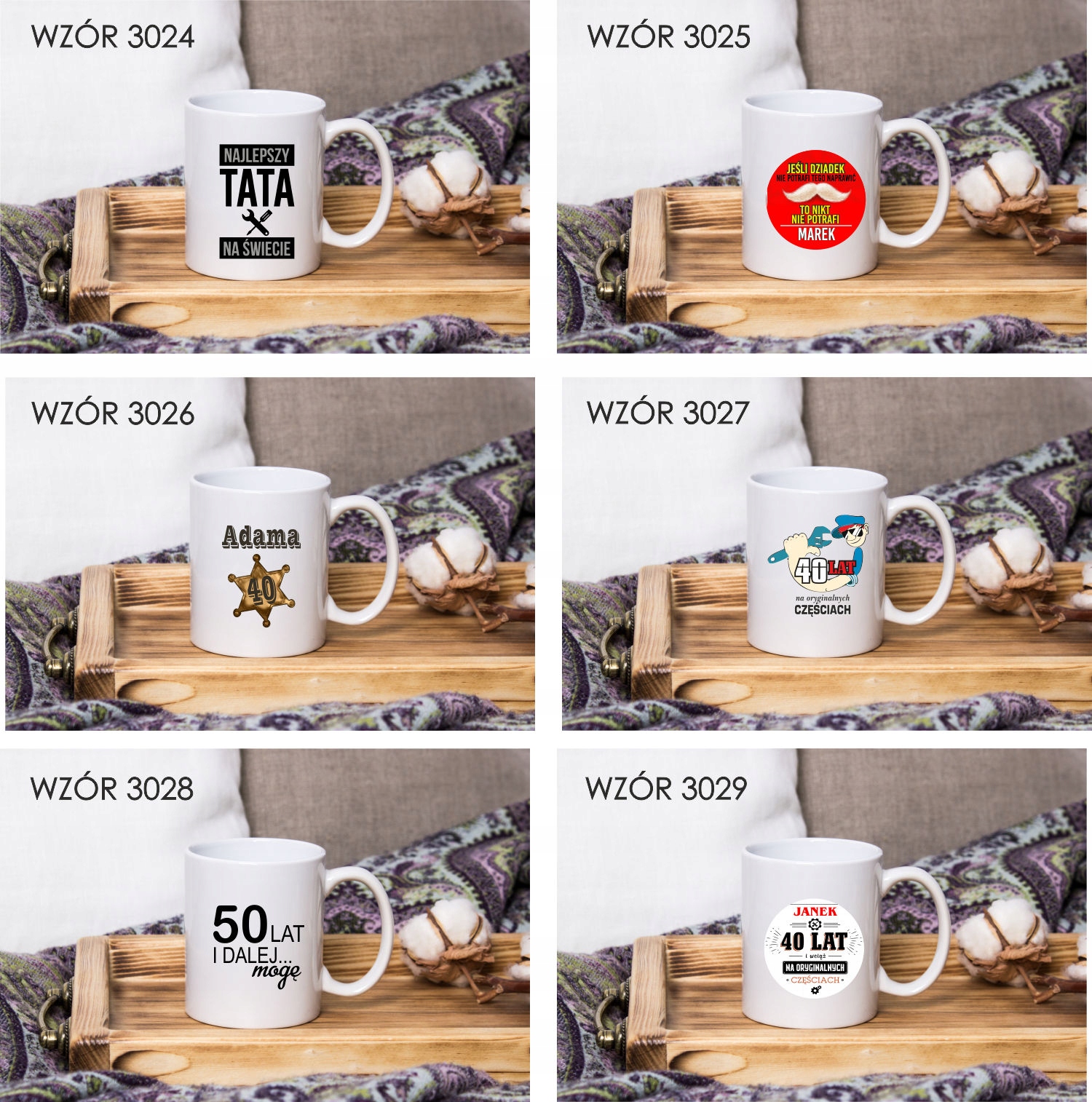 Kubek z nadrukiem napis PREZENT dla DZIADKA