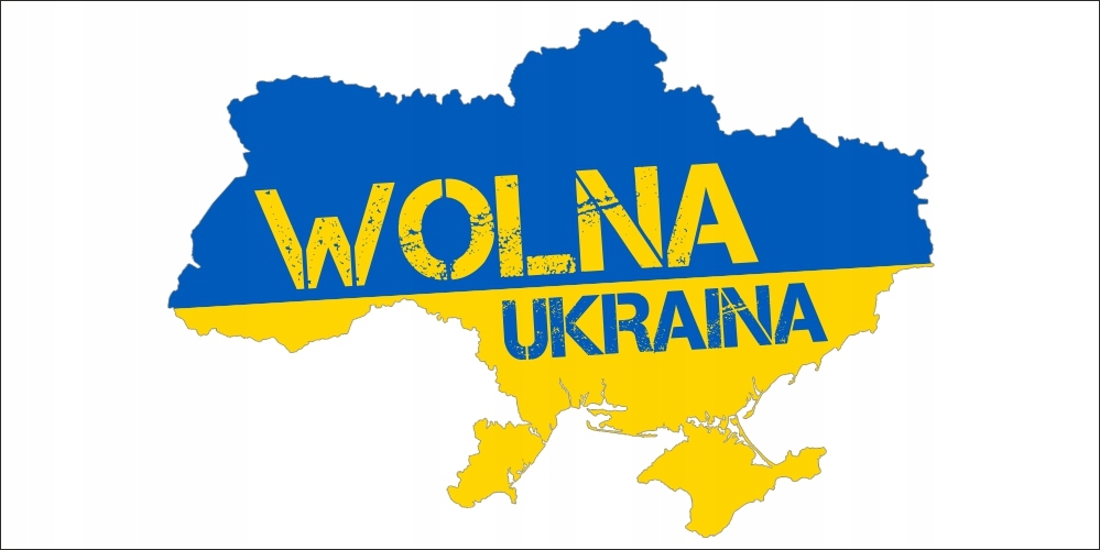 BANER FLAGA solidarni WOLNA UKRAINA 200x100cm