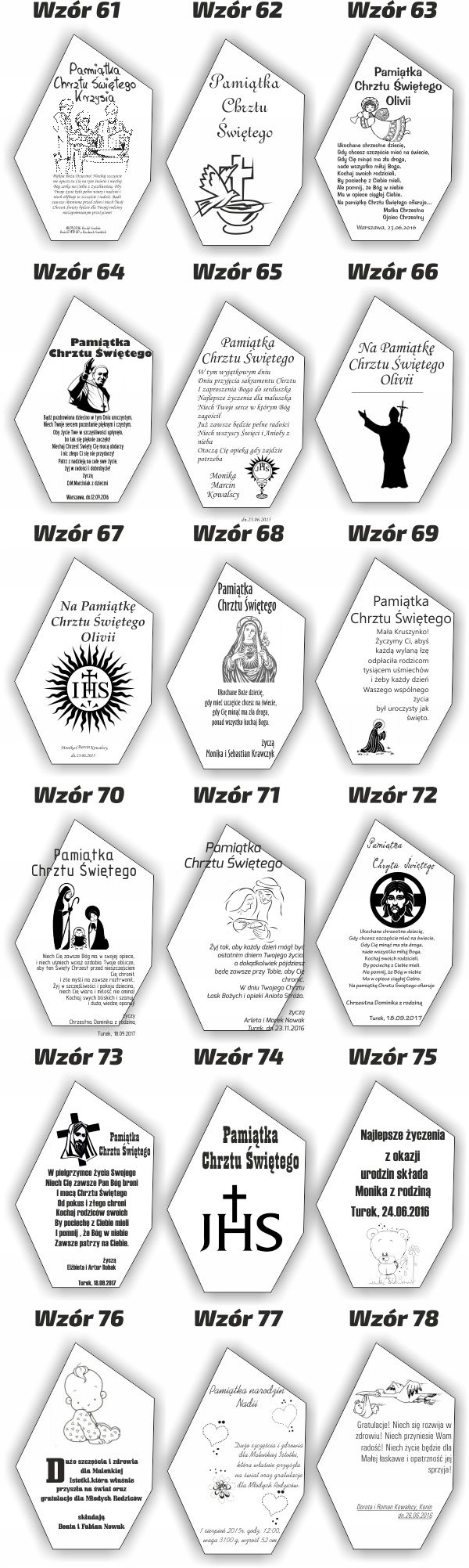 Statuetka prezent na 18-tkę chrzciny ślub z plexi