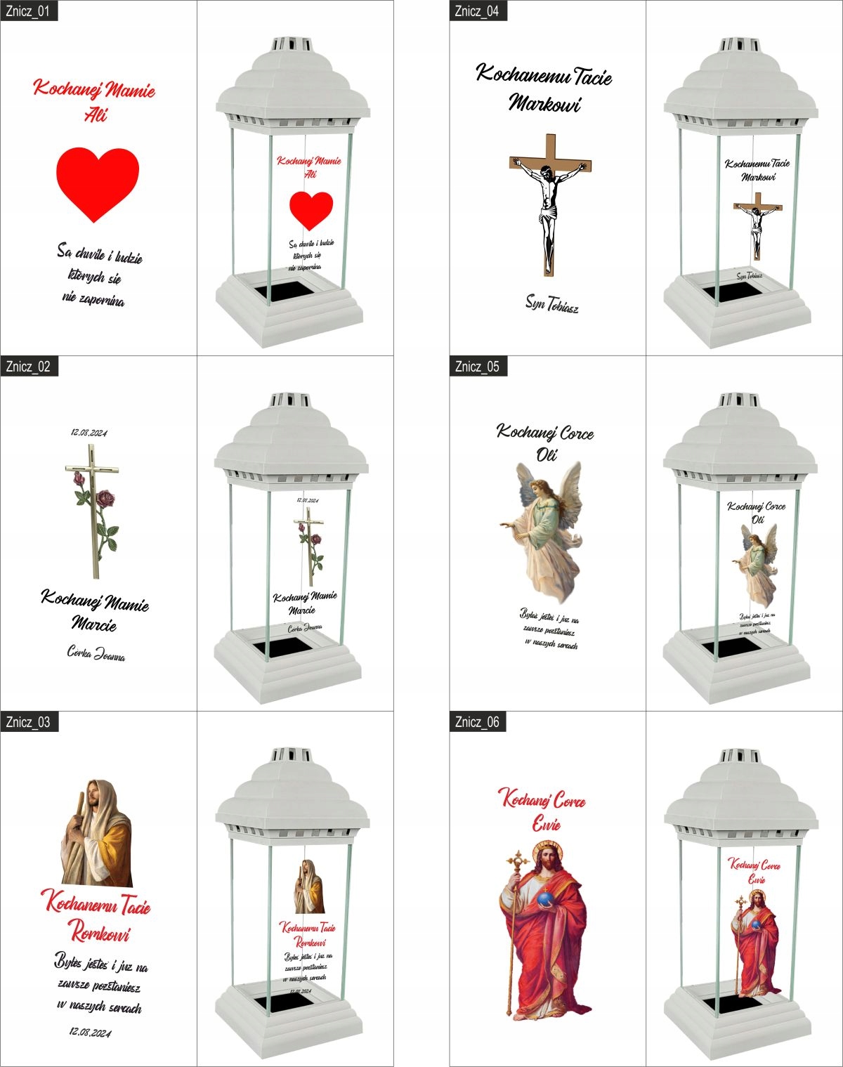 Znicz z nadrukiem NA ŚWIĘTA BOŻE NARODZENIE TACIE