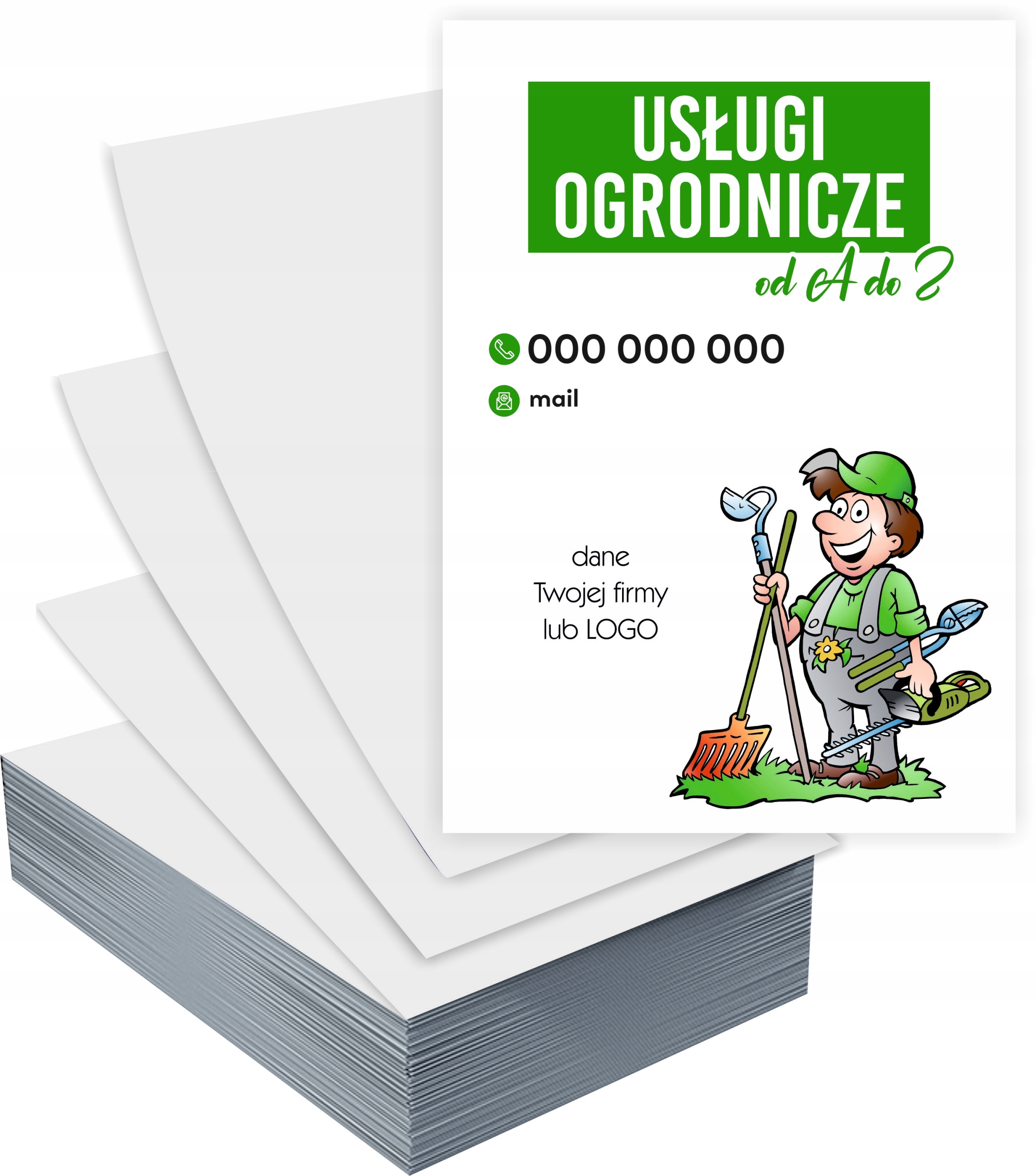 Ulotki A4 100 szt firmowe reklamowe OGRODNICTWO USŁUGI + PROJEKT GRATIS