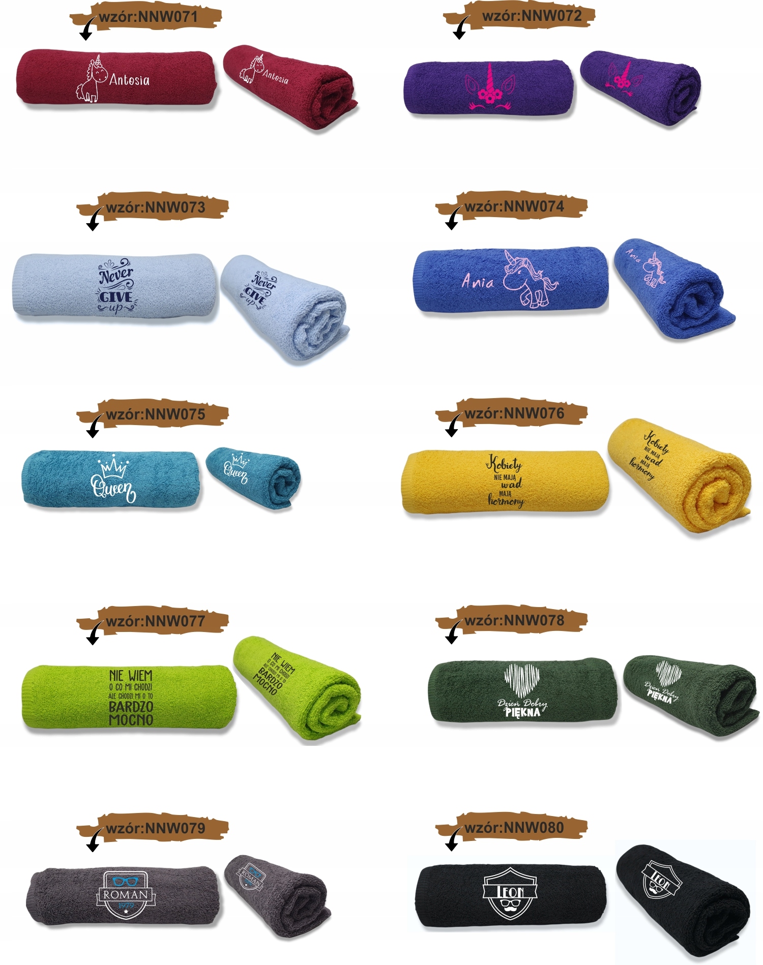 Ręcznik do przedszkola szkoły Z HAFTEM IMIENIEM personalizowane