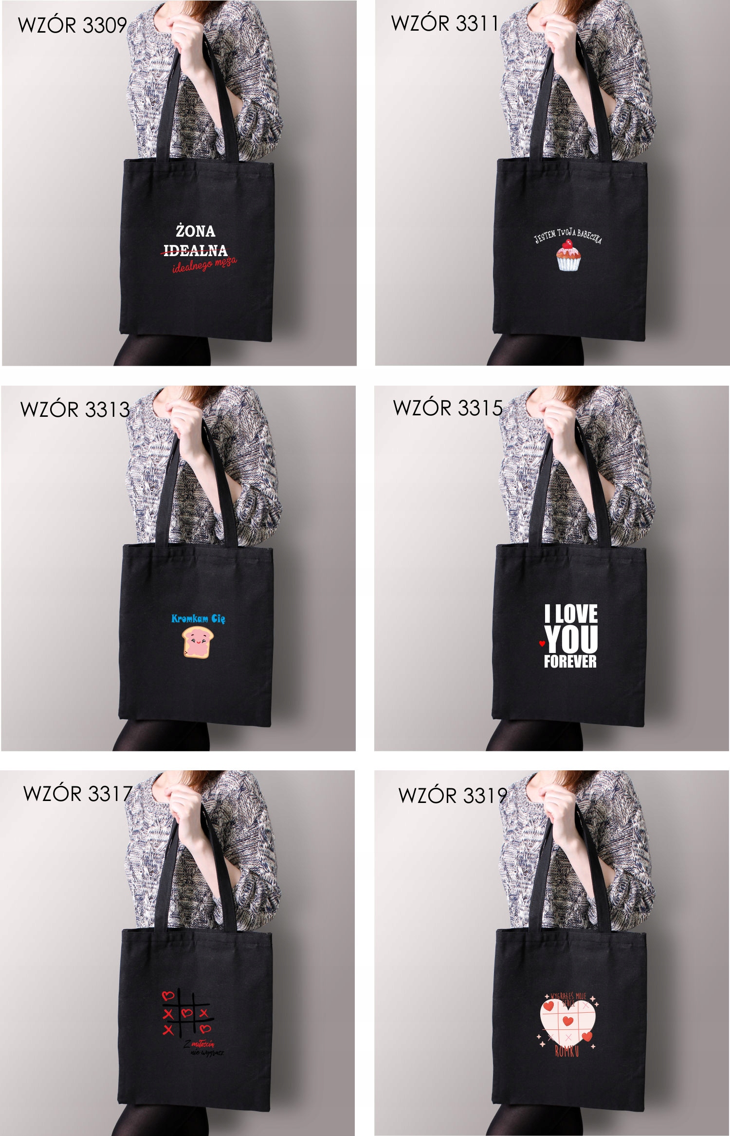 Eko Torba z nadrukiem PREZENT na WALENTYNKI LOVE