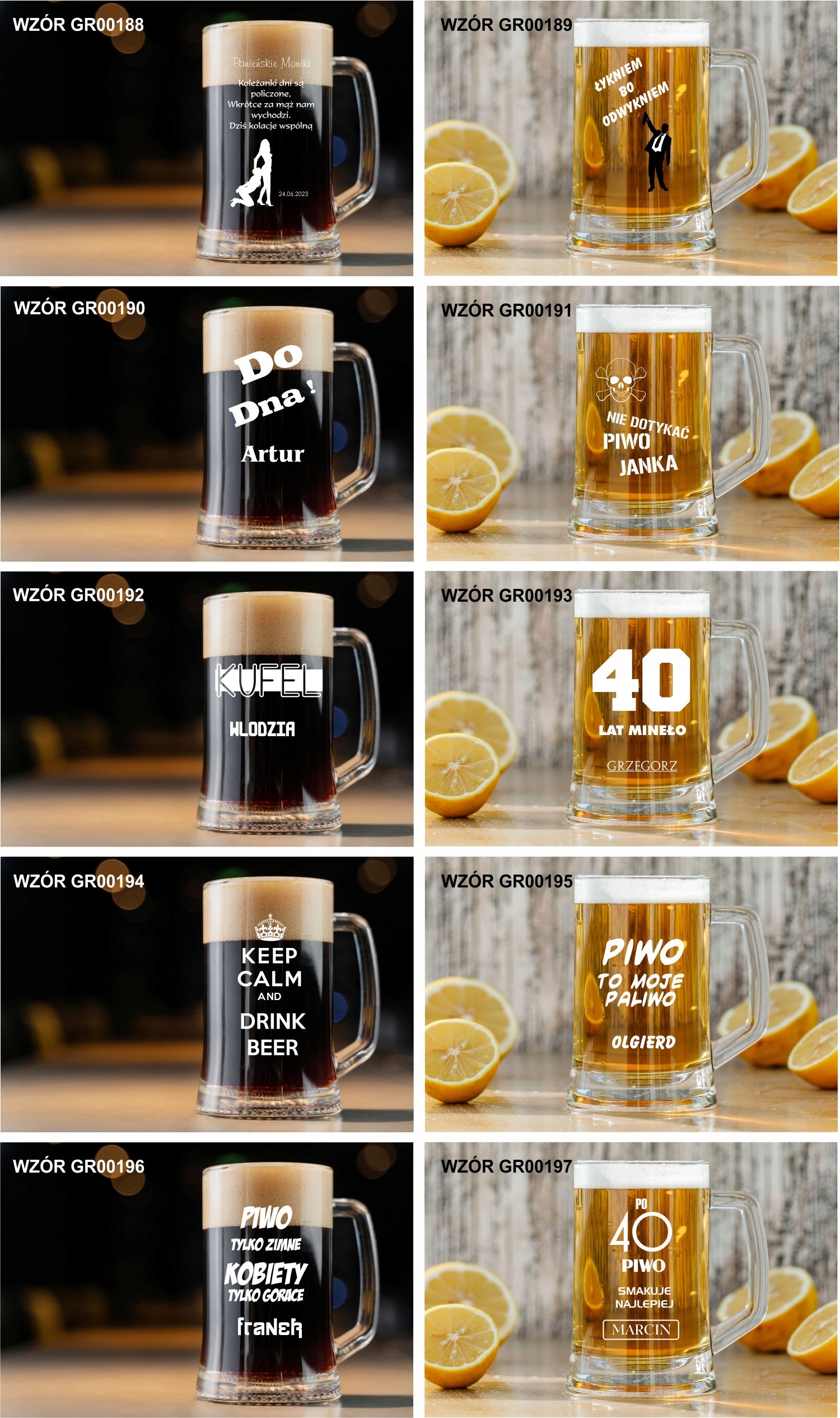 Kufel do Piwa piwosza dla męża prezent na święta