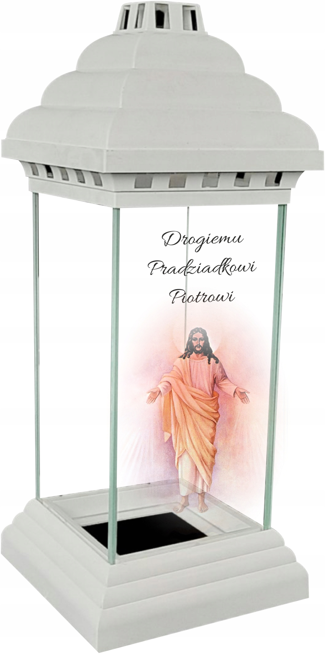 Znicz Lampion z nadrukiem grawerem DLA PRADZIADKA