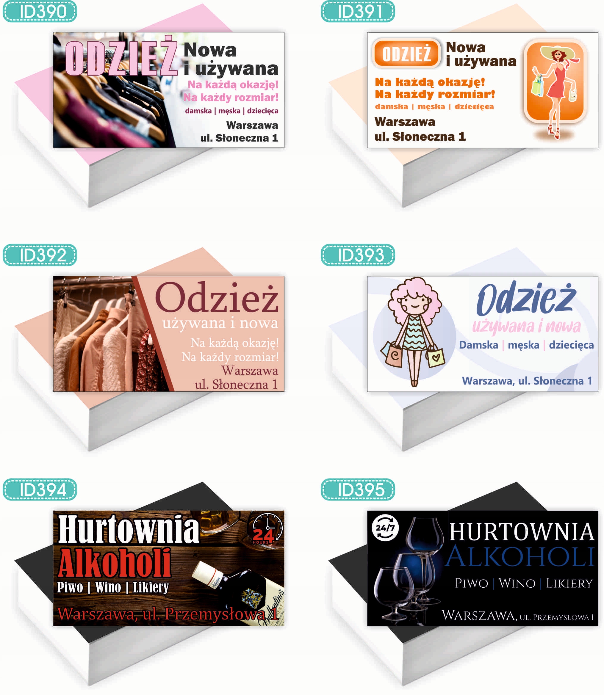 Wizytówki firmowe Foliowane 1000szt wiele różnych wzorów NAPRAWA OBUWIA