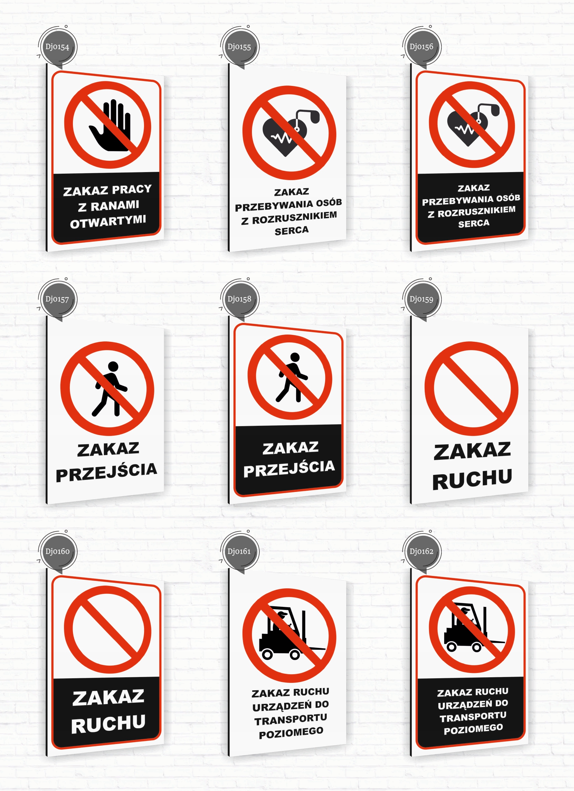 Tabliczka znak informacyjny 40x30 Biała ZAKAZ OPIERANIA SIĘ Nierdzewna