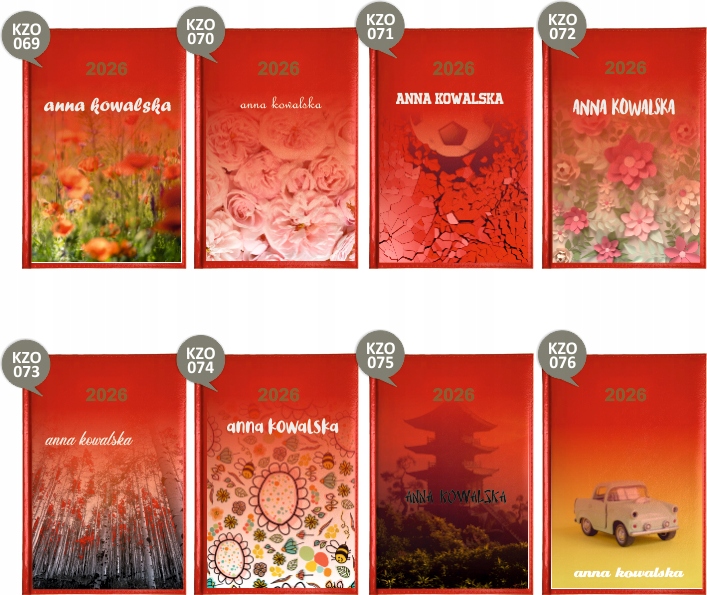 Tygodniowy KALENDARZ 2026 z TWOIM IMIENIEM A5 książkowy DOWOLNY NADRUK