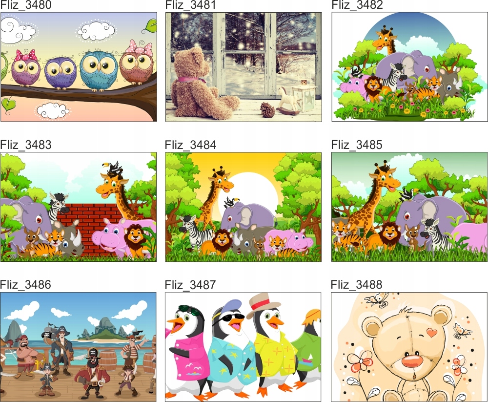 FOTOTAPETA dla dziecka DŻUNGLA ZWIERZĄTKA zoo