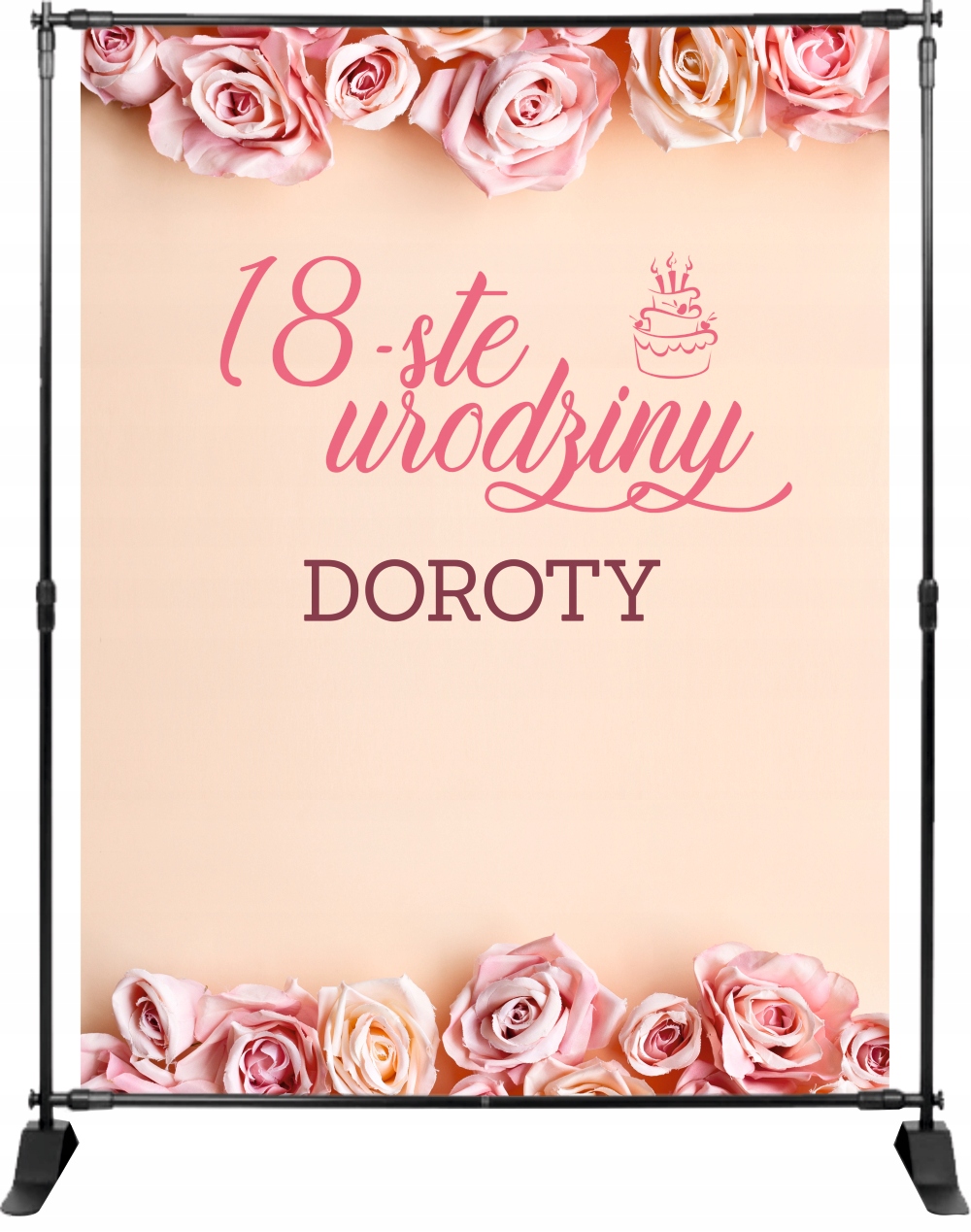 Tło do zdjęć ŚCIANKA z imieniem 18 25 30 urodziny