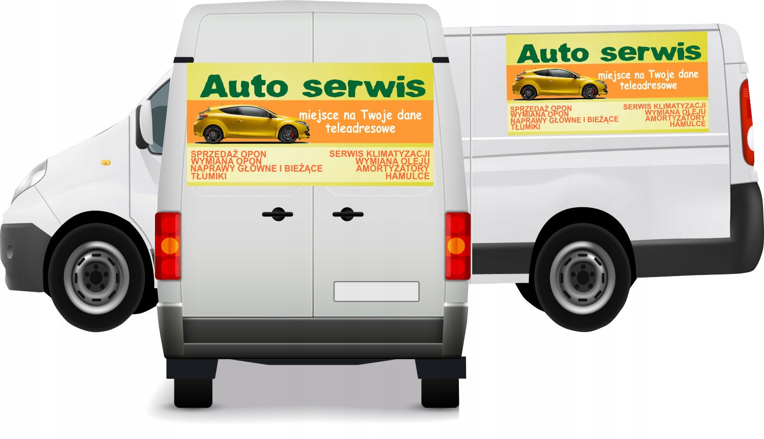 Reklama Naklejka na samochód AUTO SERWIS