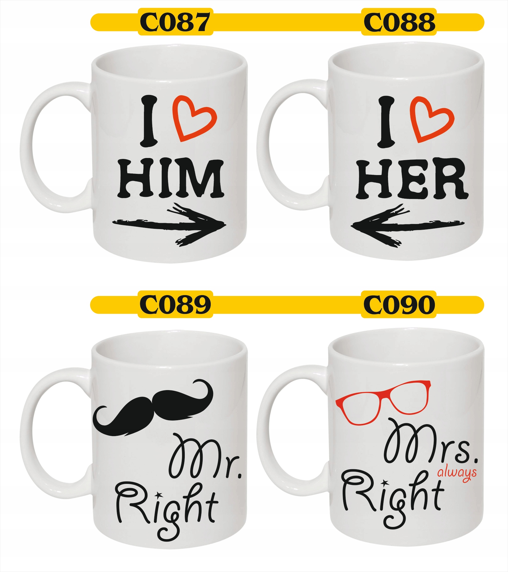 Kubki dla par prezent świąteczny dla znajomych HIT