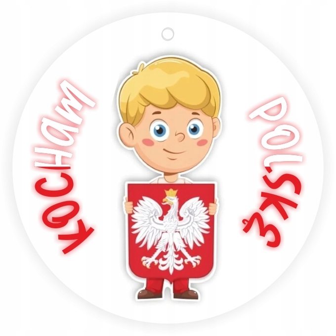 MEDAL PLEXI z TWOIM tekstem nadrukiem UV PATRIOTYCZNY kocham polskę