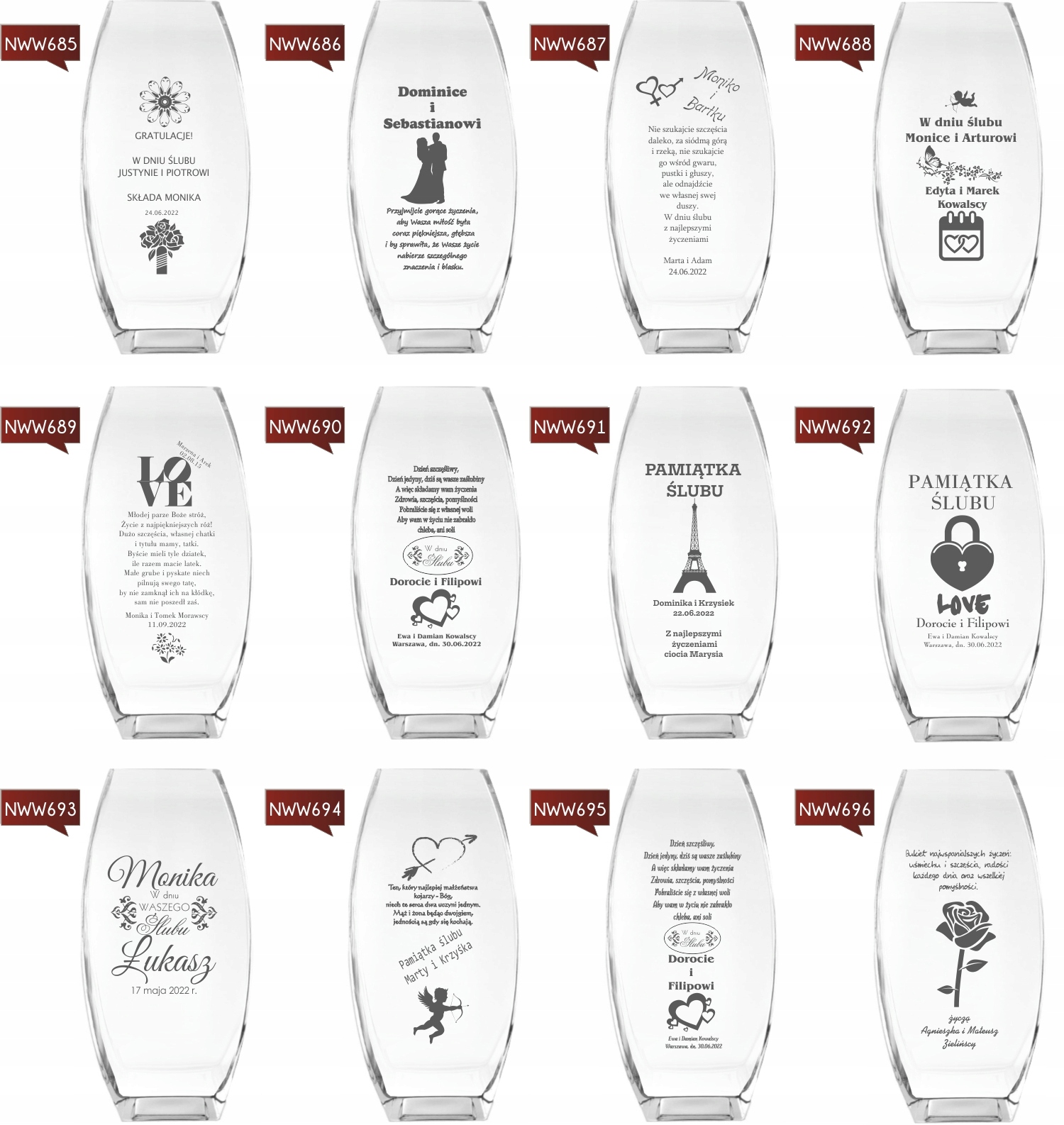 Wazon z grawer PREZENT podziękowanie dla emeryta