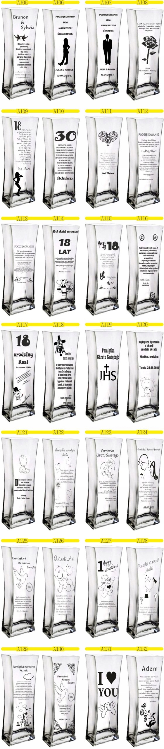 Wazon grawer prezent WALENTYNKI Dzień Kobiet