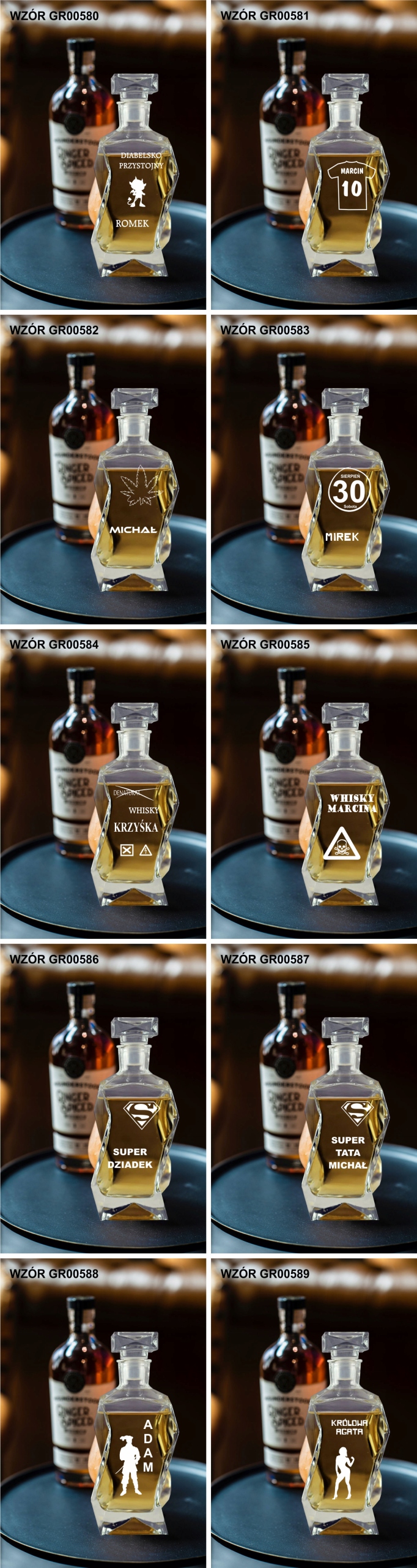 KARAFKA PREZENT Z IMIENIEM prezent na URODZINY