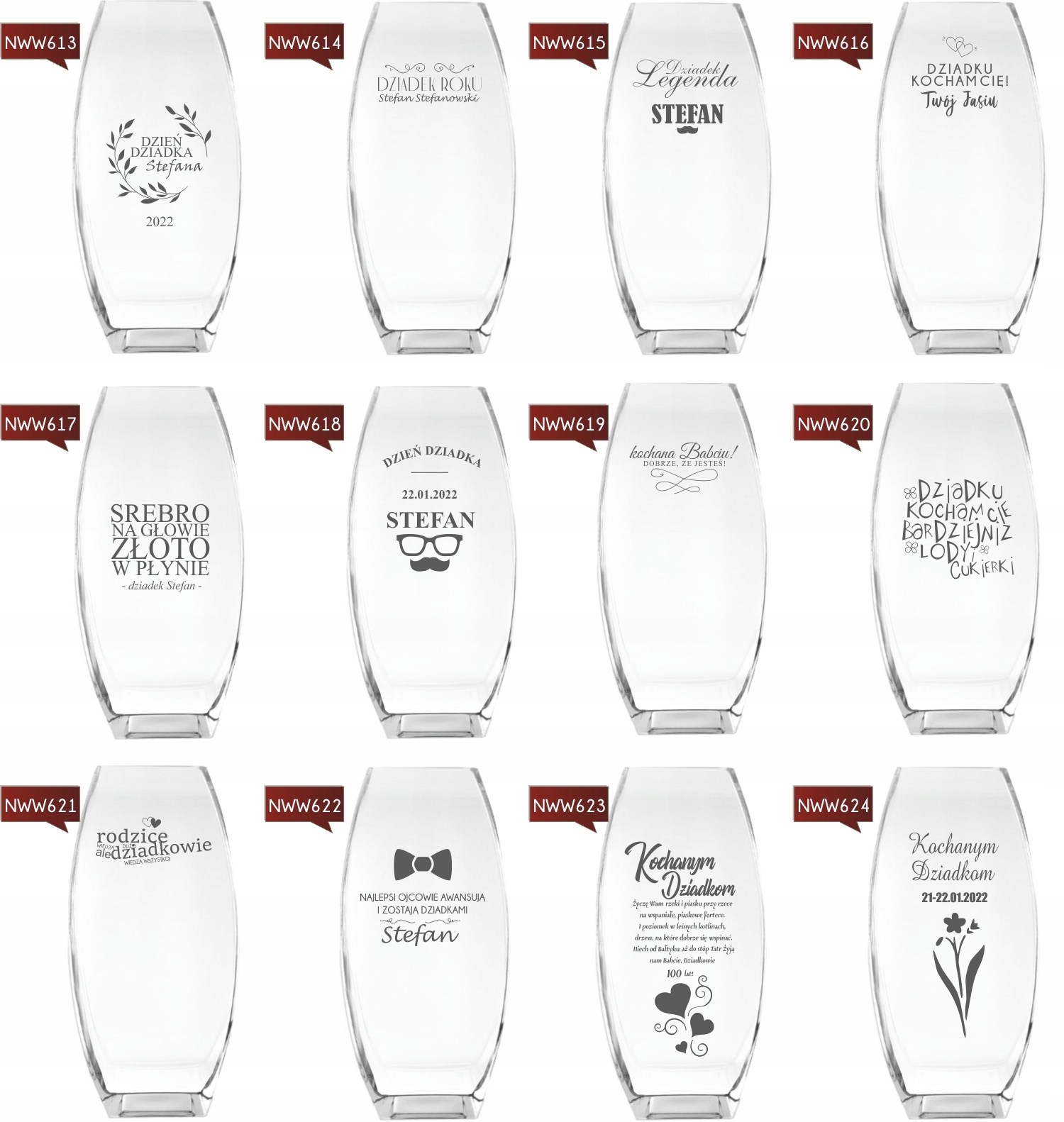 Wazon z grawer PREZENT dla Nauczyciela podziękowan