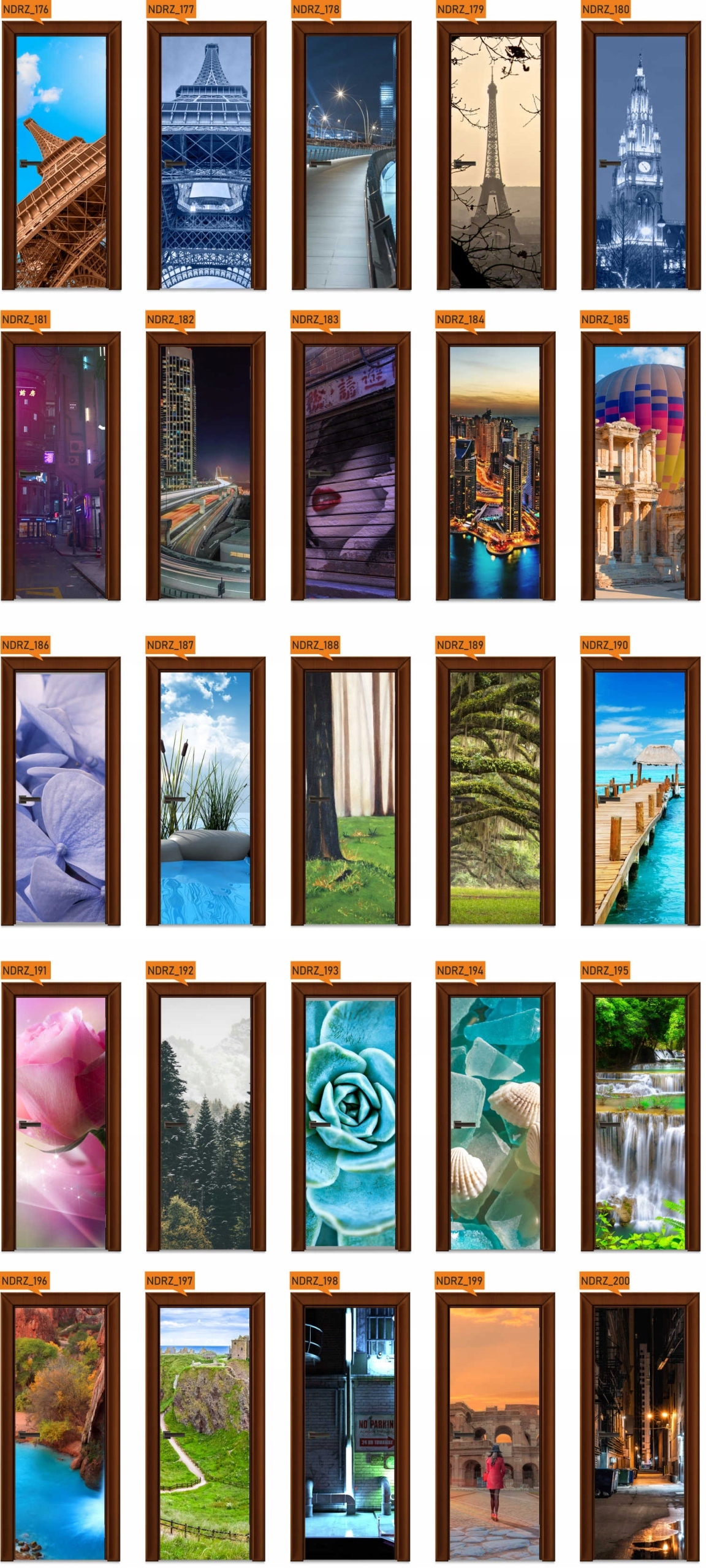 Naklejka samoprzylepna Okleina na Drzwi Szafę 3D