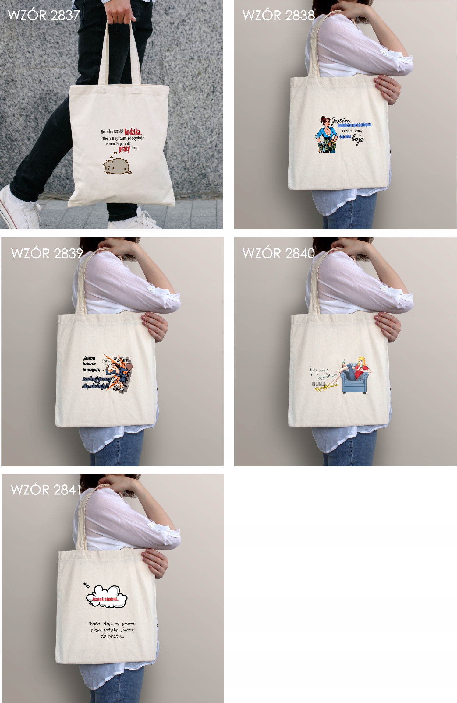 Eko Torba z nadrukiem JESTEM KOBIETA PRACUJĄCA