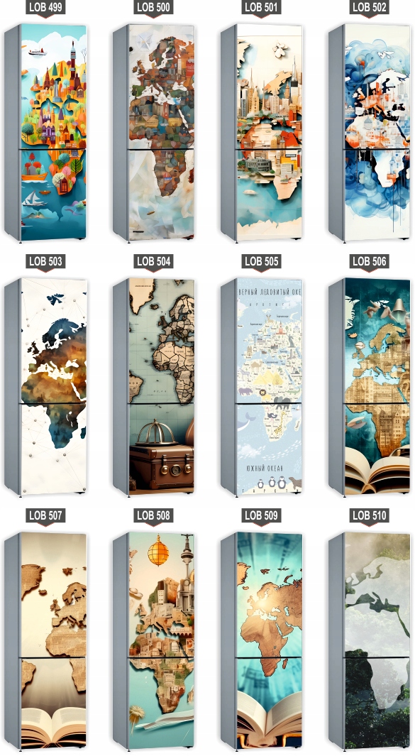 Mata magnetyczna magnes ozdobny na lodówkę MAPA AFRYKI NA TLE LASU 171x61cm