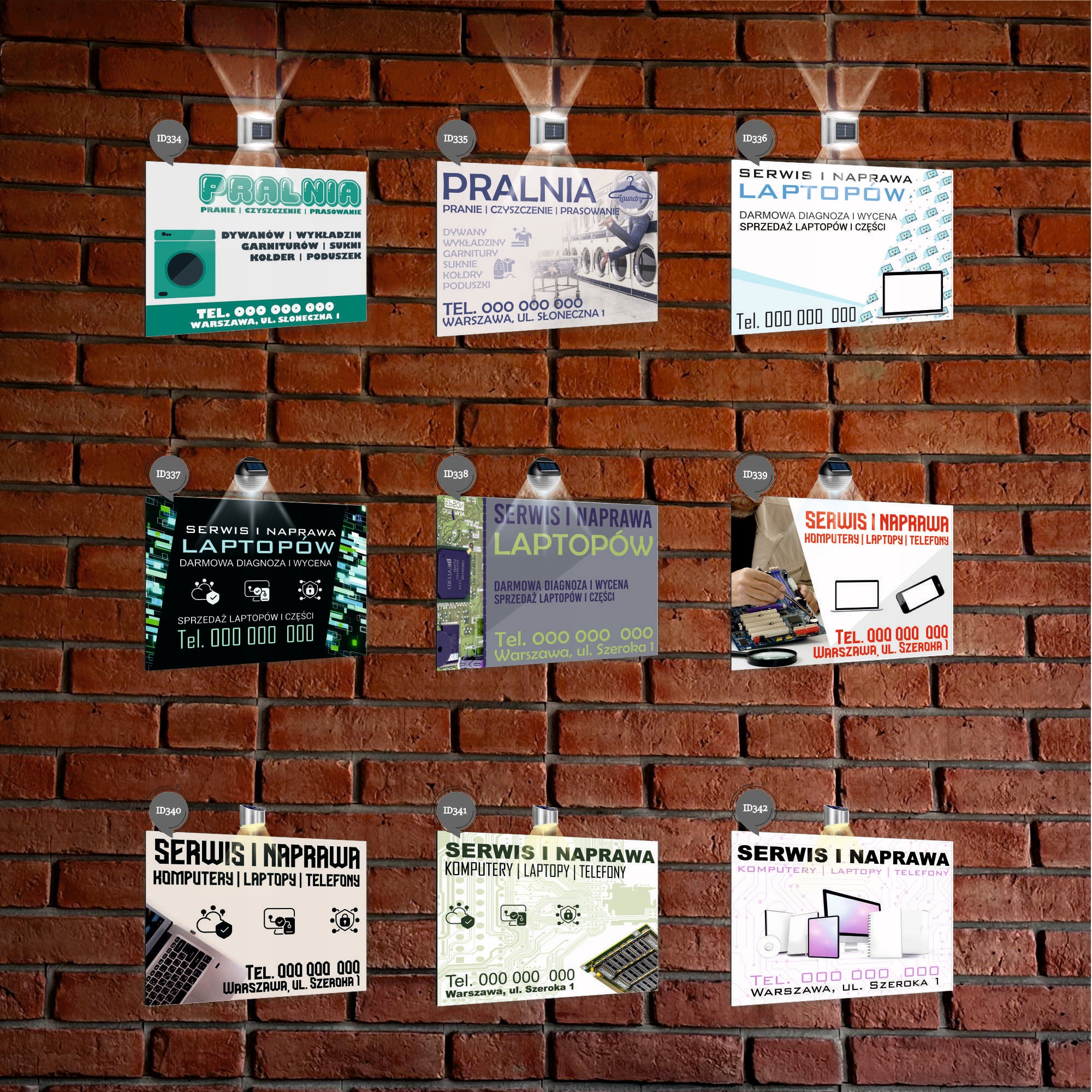 nadruk UV TABLICZKA reklamowa z lampką SZYLD 40x30 dibond SALA BANKIETOWA