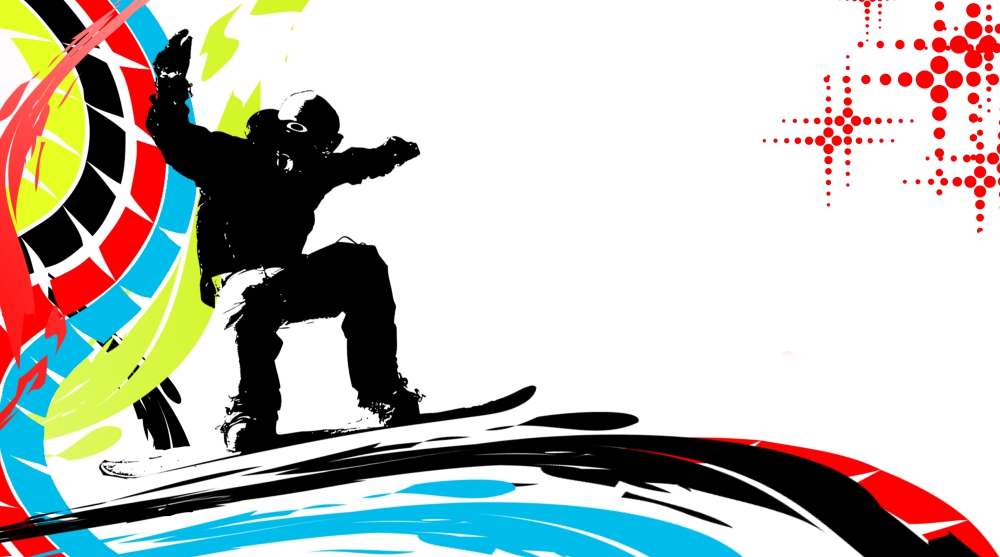 FOTOTAPETA MALOWIDŁO SNOWBOARDZISTA 380x256