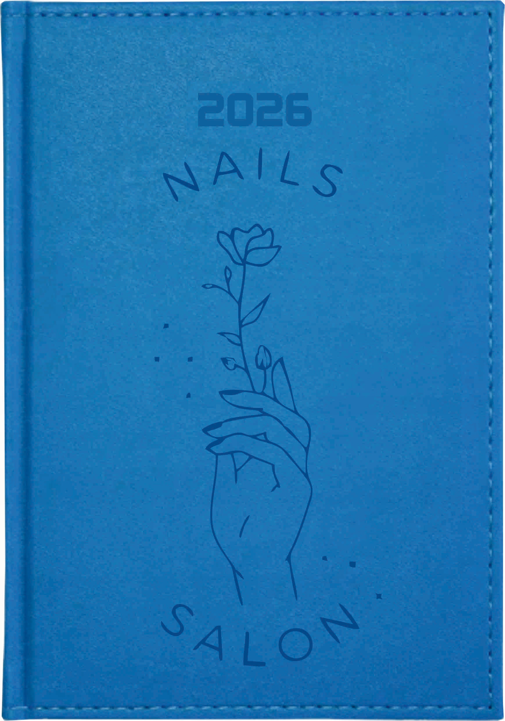 KALENDARZ A5 2026 dzienny książkowy grawer salon paznokci TWÓJ NAPIS