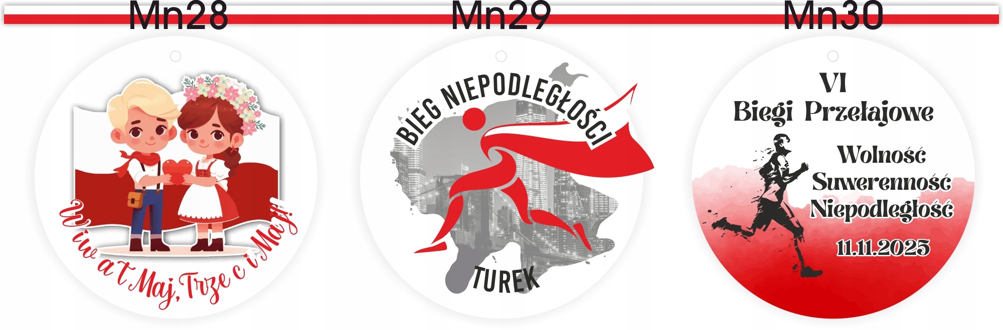 MEDAL PLEXI z TWOIM tekstem nadrukiem UV PATRIOTYCZNY kocham polskę