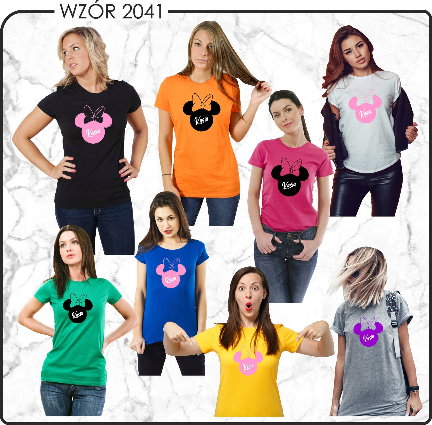 Koszulka T-shirt z nadrukiem PREZENT dla NIEJ ŻONA