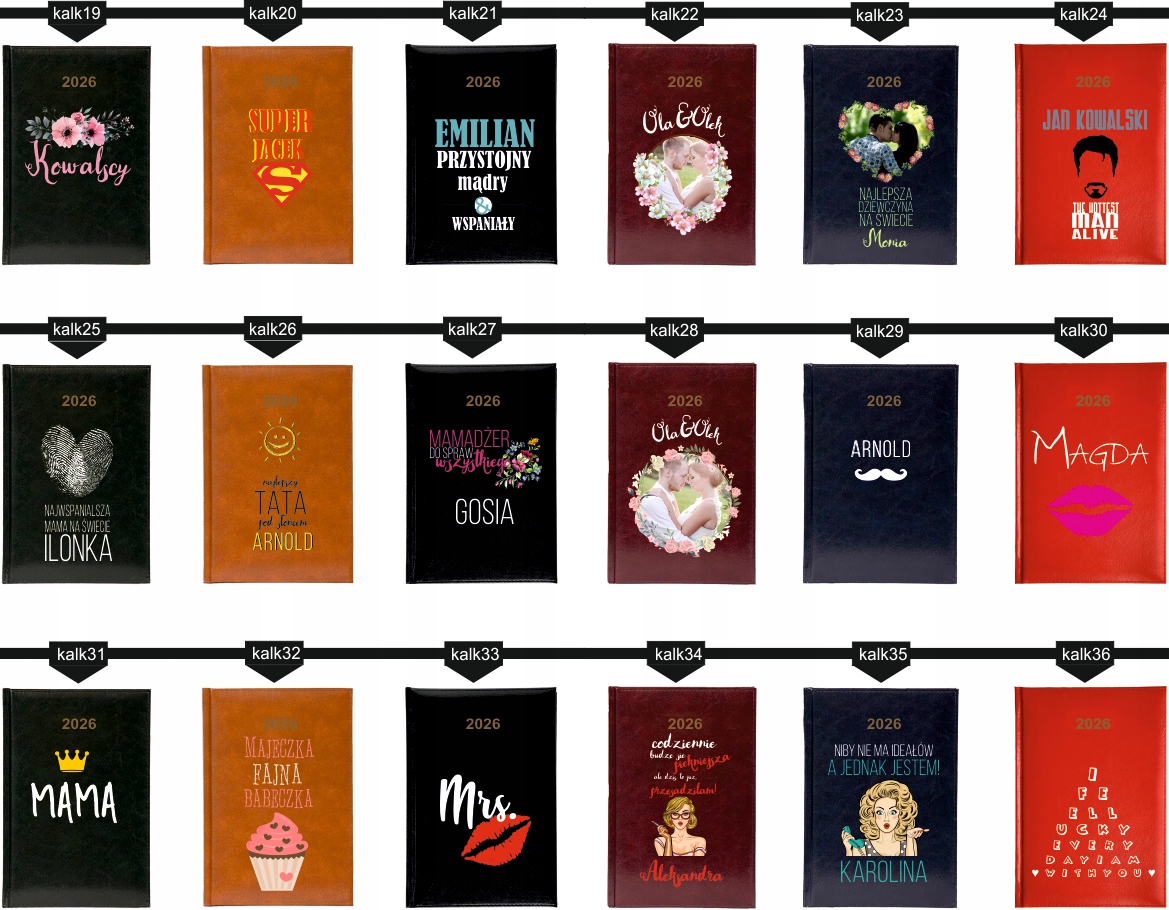 Kalendarz A5 2026 tygodniowy KSIĄŻKOWY PREZENT DLA LEKARZA Z IMIENIEM