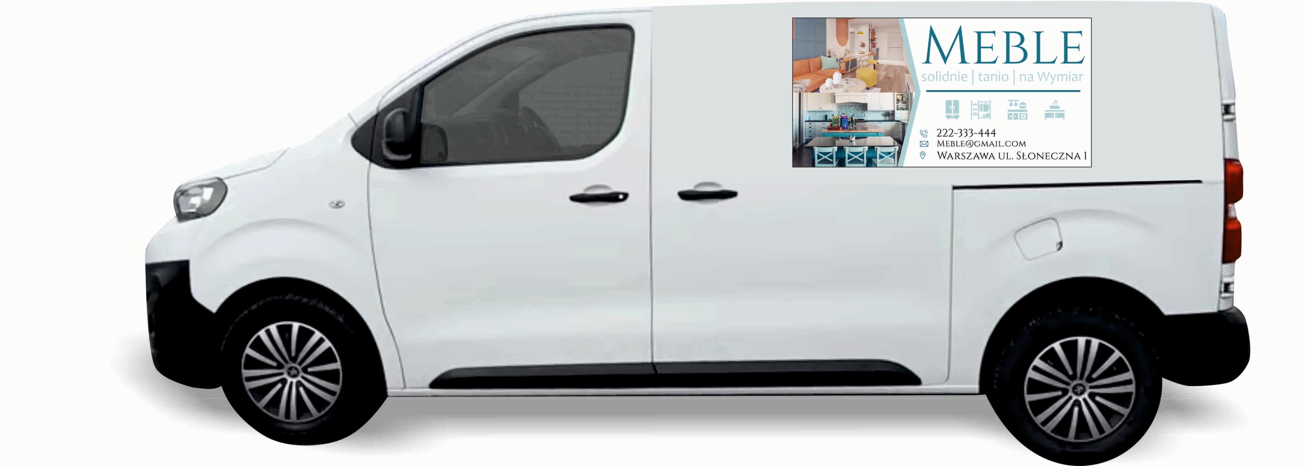 Reklama Naklejka na samochód wiele wzorów MEBLE NA WYMIAR