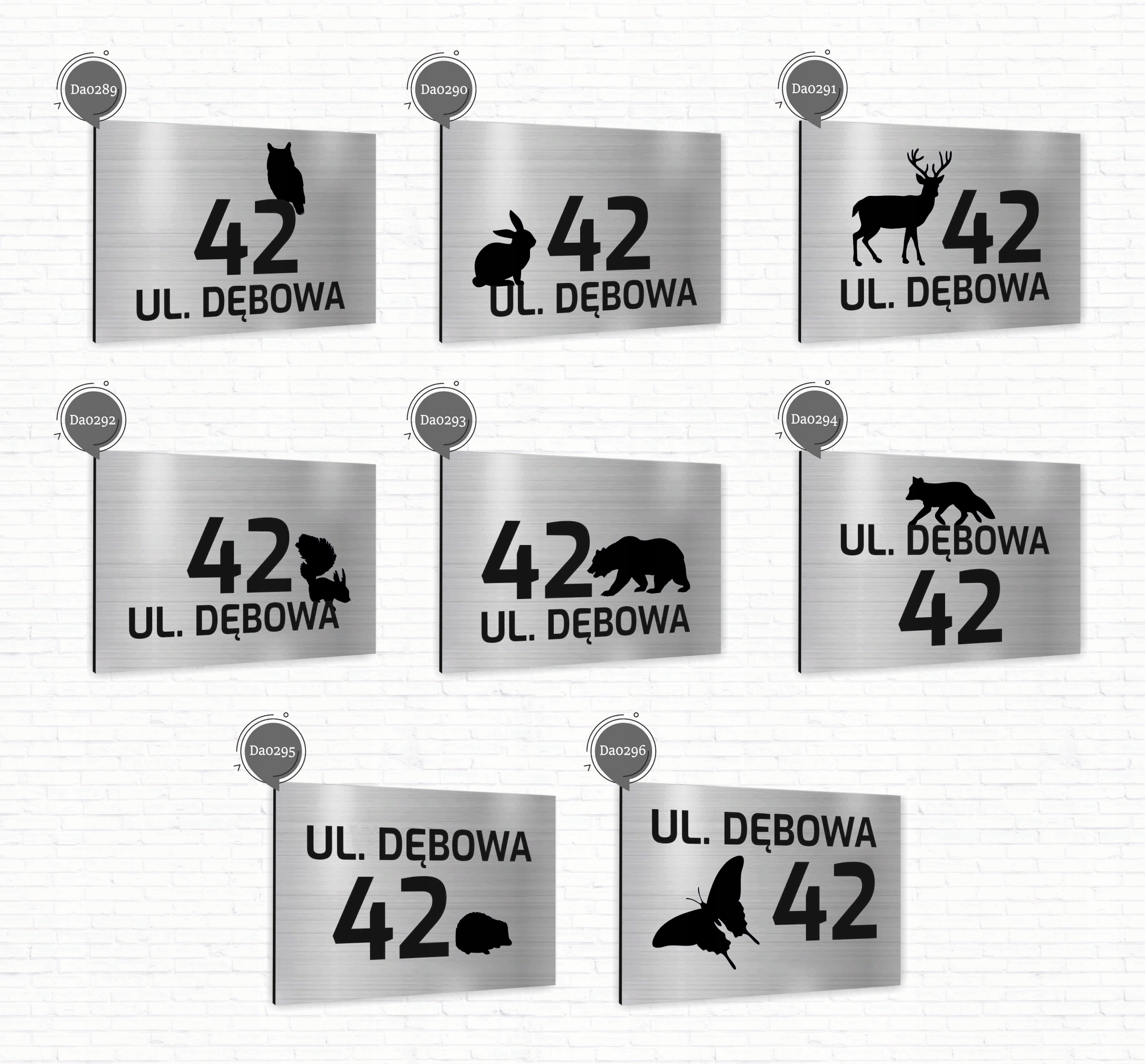 Tabliczka Tablica ADRESOWA złota DIBOND 30x20 numer domu ul. duży wybór