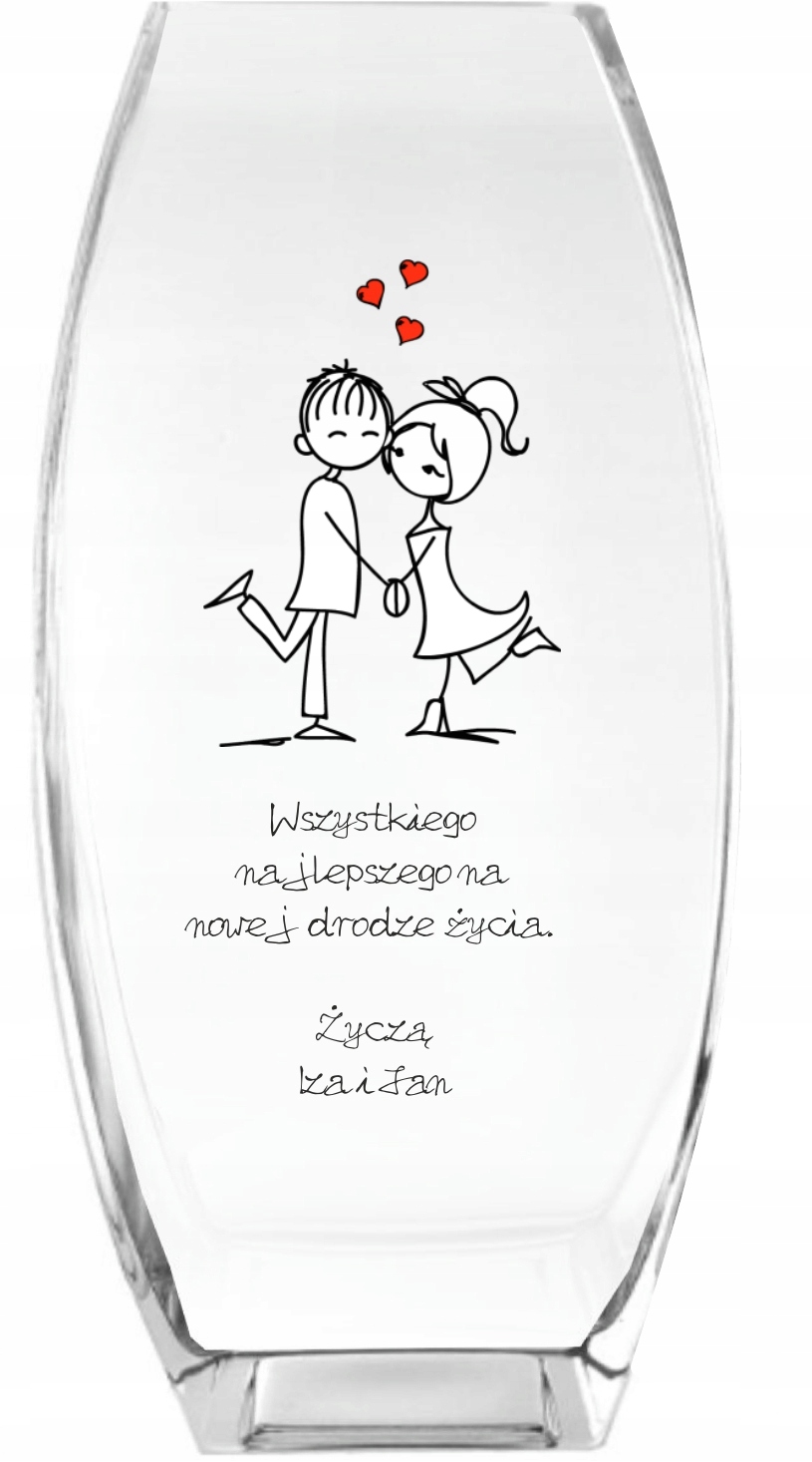 Wazon z grawerem PREZENT na ślub wesele rocznicę