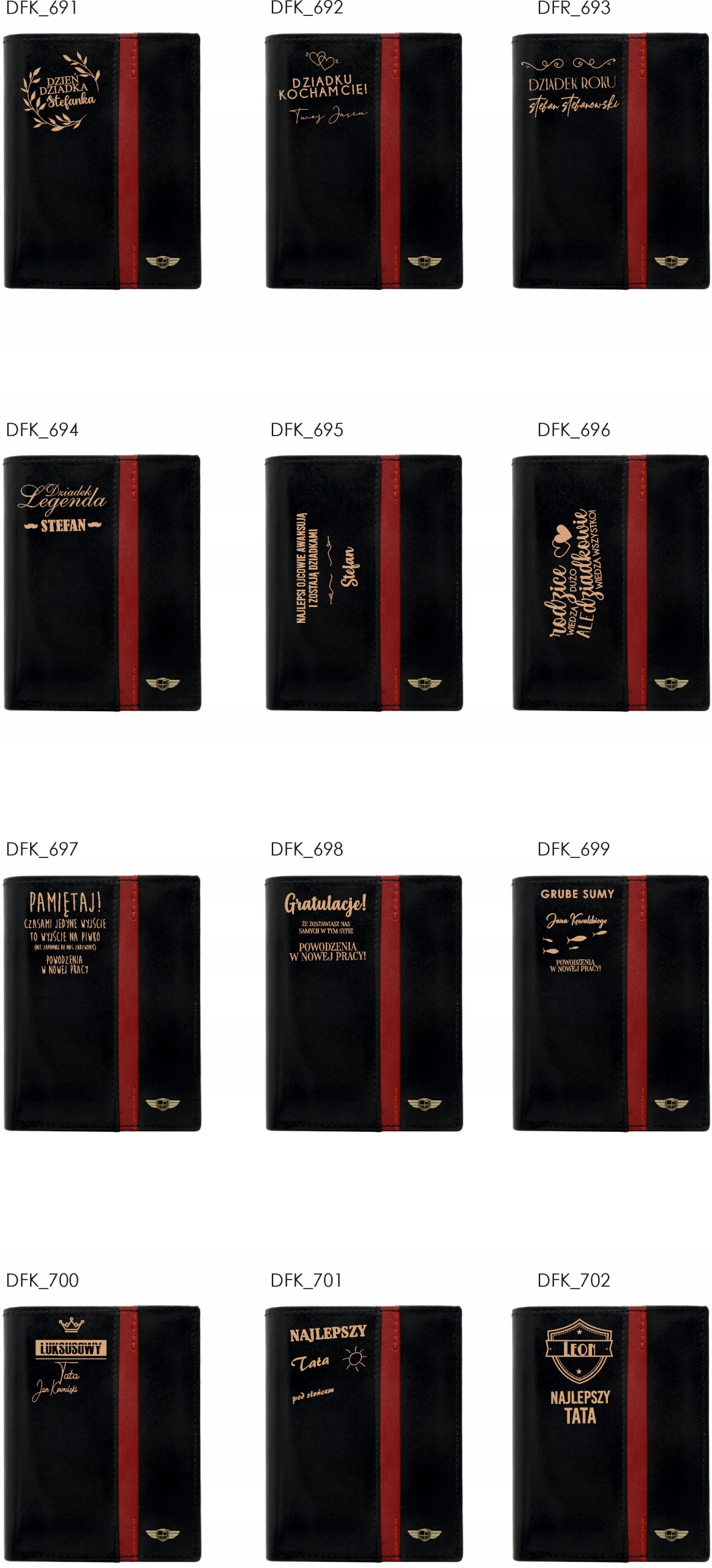 Portfel z grawerem TWÓJ TEKST personalizowany IMIĘ