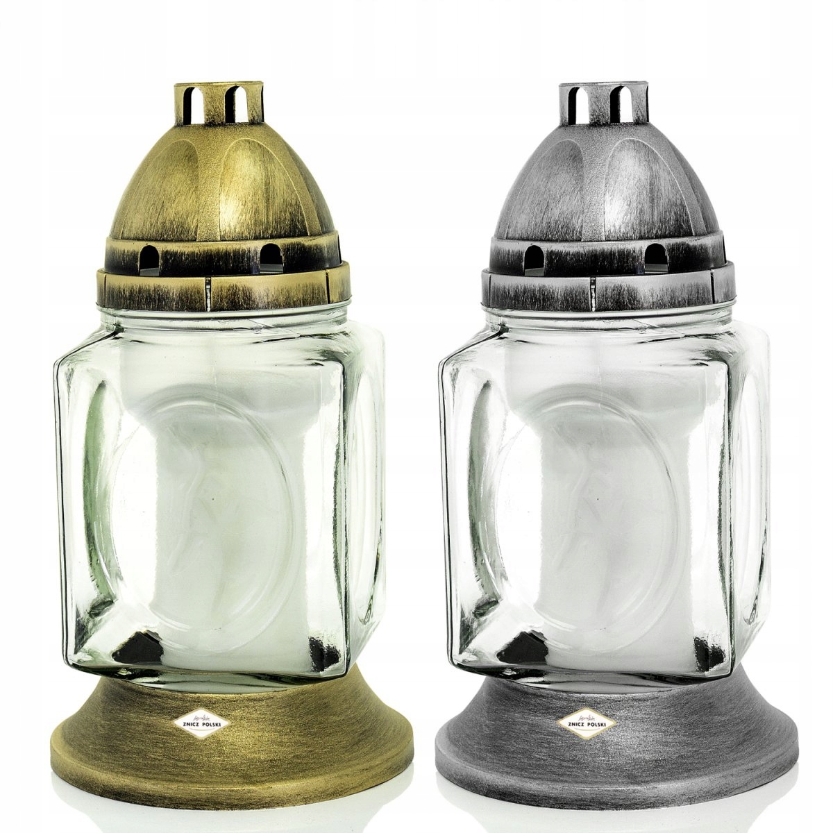 ZNICZ szklany GRAWER KAPLICZKA personalizowany TWÓJ NAPIS dla babci dziadka