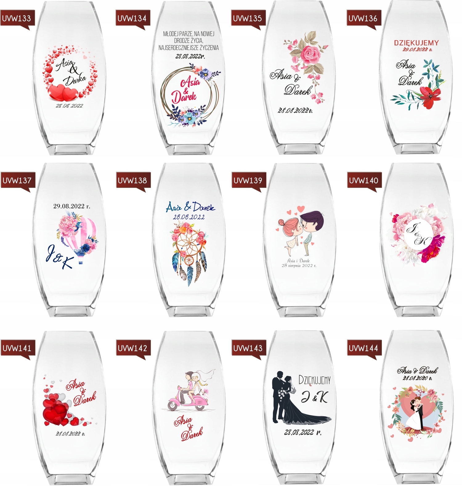 Wazon z nadrukiem UV podziękowanie dla pracownika